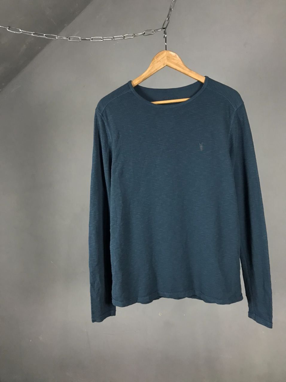 Allsaints Allsaints luxury streetwear blue sweatshirt Size US S / EU 44-46 / 1 - 1 Thumbnail