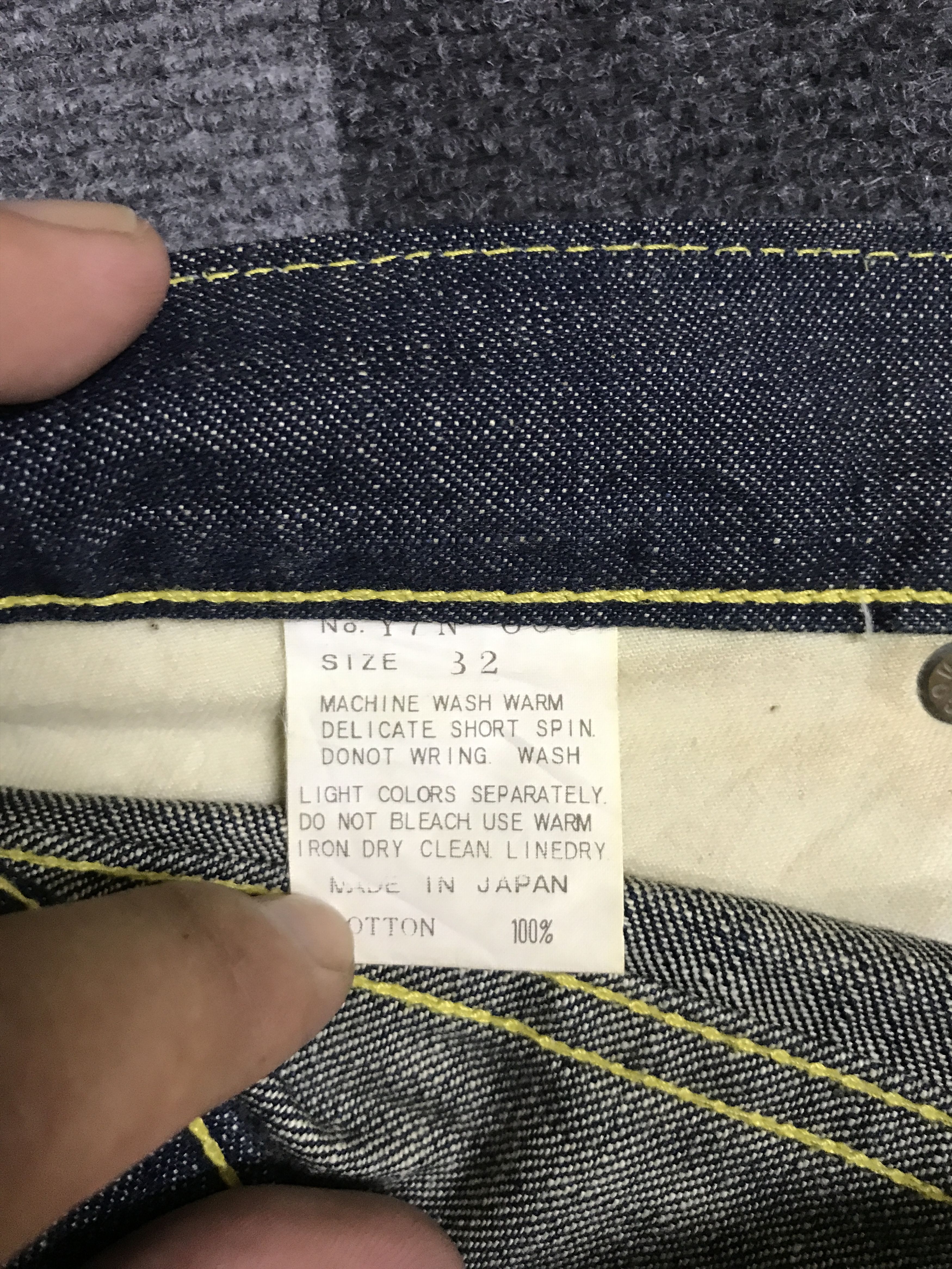 Japanese Brand D164 YEN Japan Flare Curve Leg Jeans Size US 33 - 16 Thumbnail