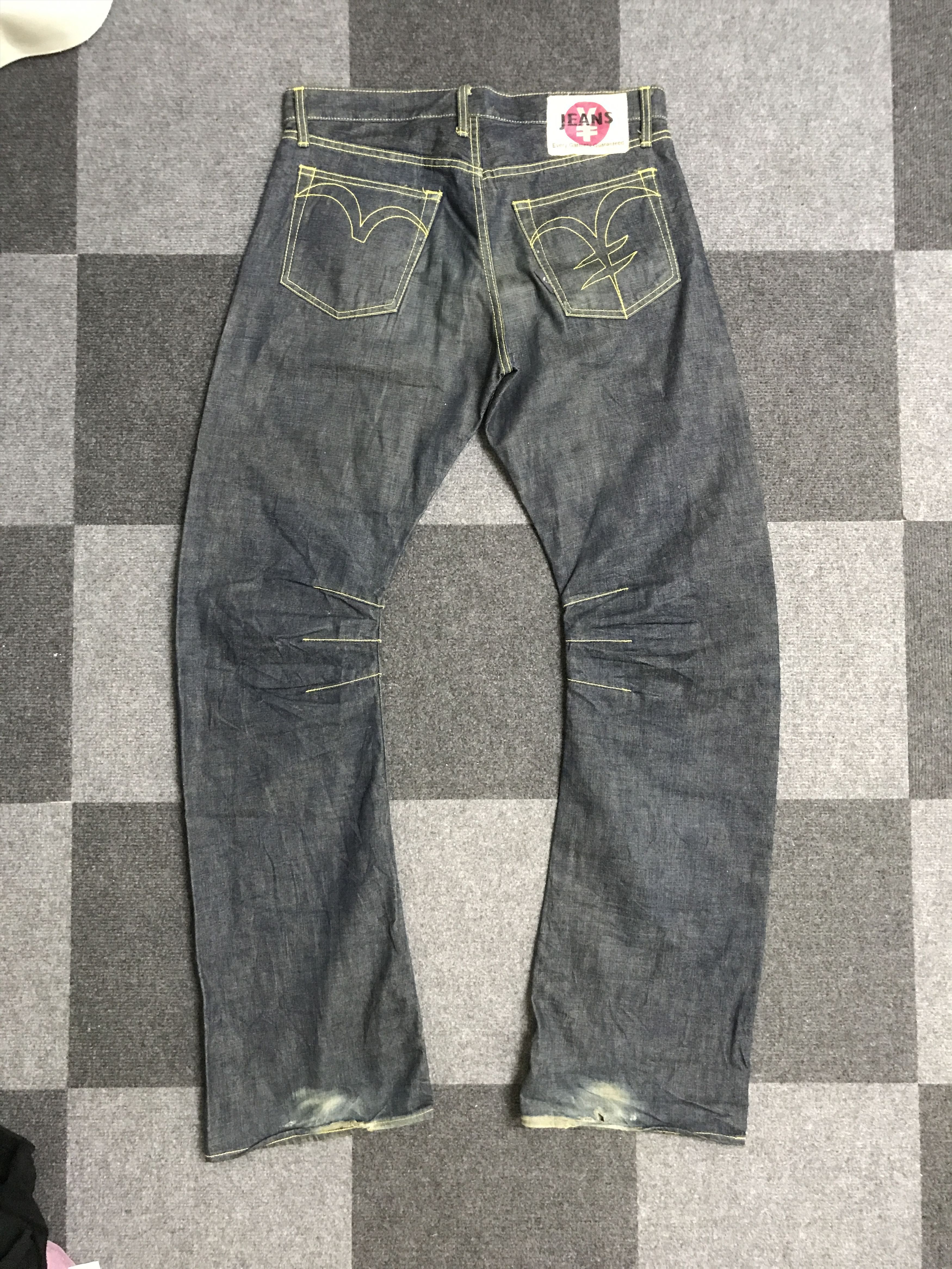 Japanese Brand D164 YEN Japan Flare Curve Leg Jeans Size US 33 - 6 Thumbnail