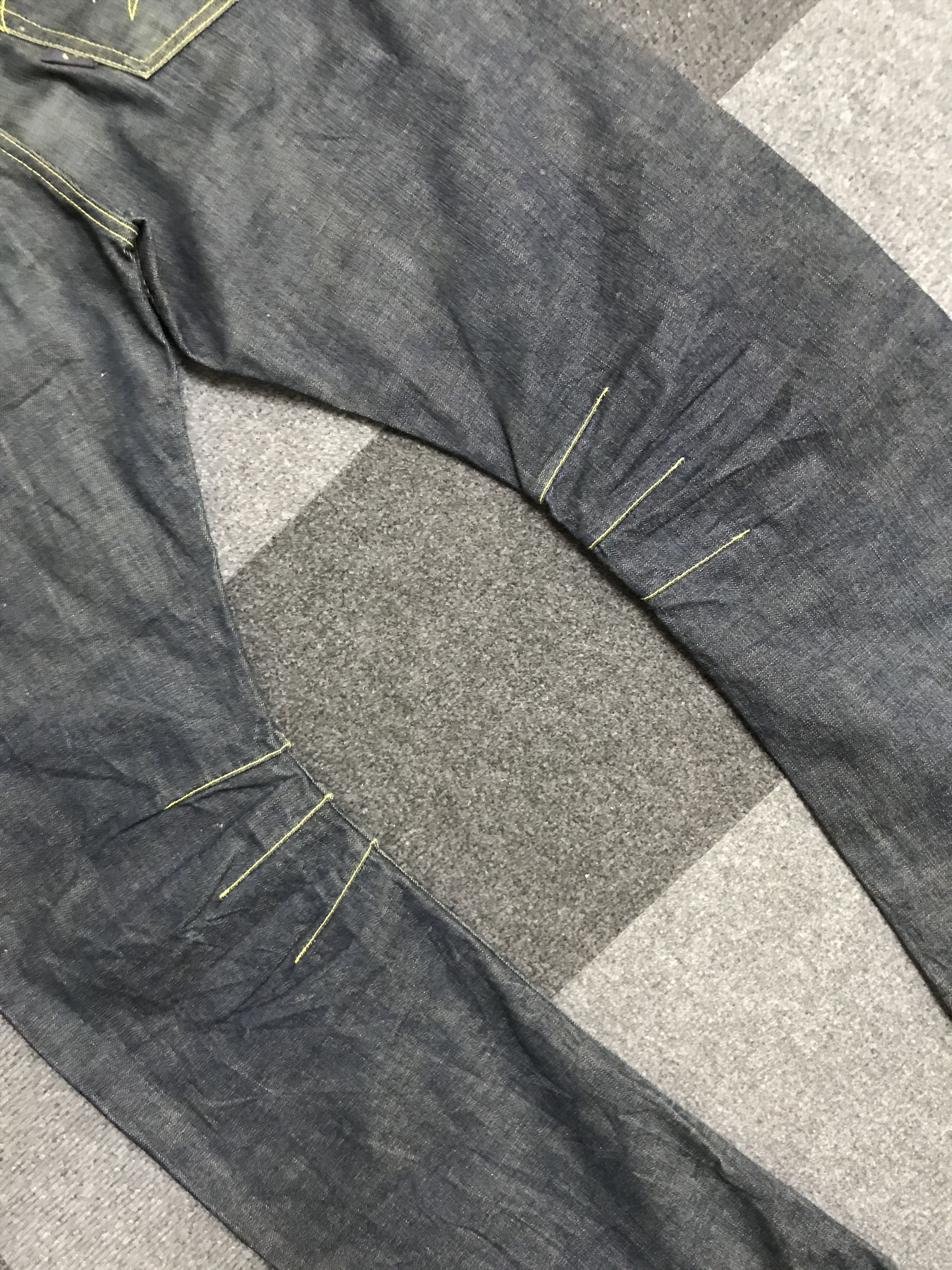 Japanese Brand D164 YEN Japan Flare Curve Leg Jeans Size US 33 - 8 Thumbnail