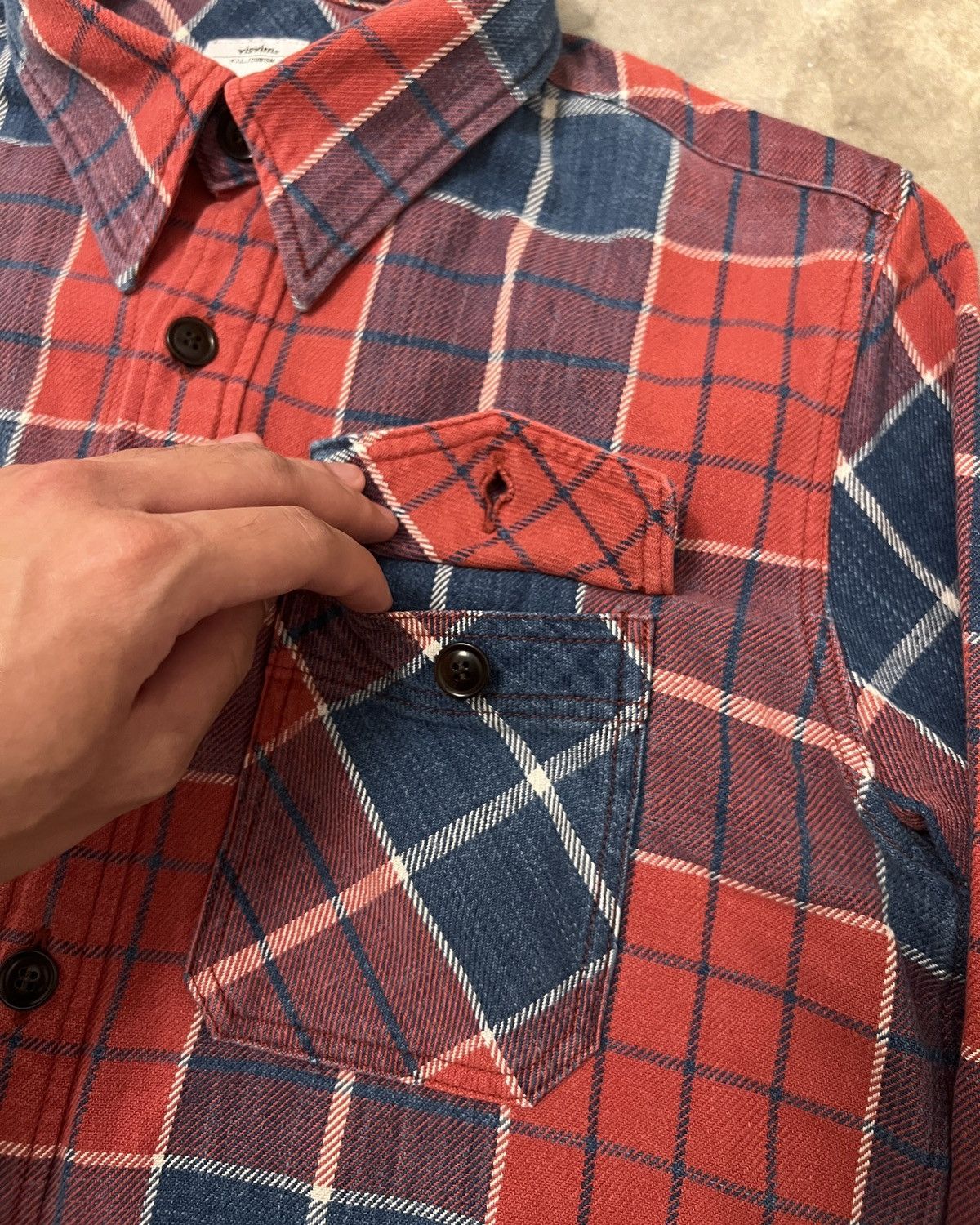 Visvim Visvim FW15 Black Elk Flannel L/S (Red Check) Size US S / EU 44-46 / 1 - 6 Thumbnail