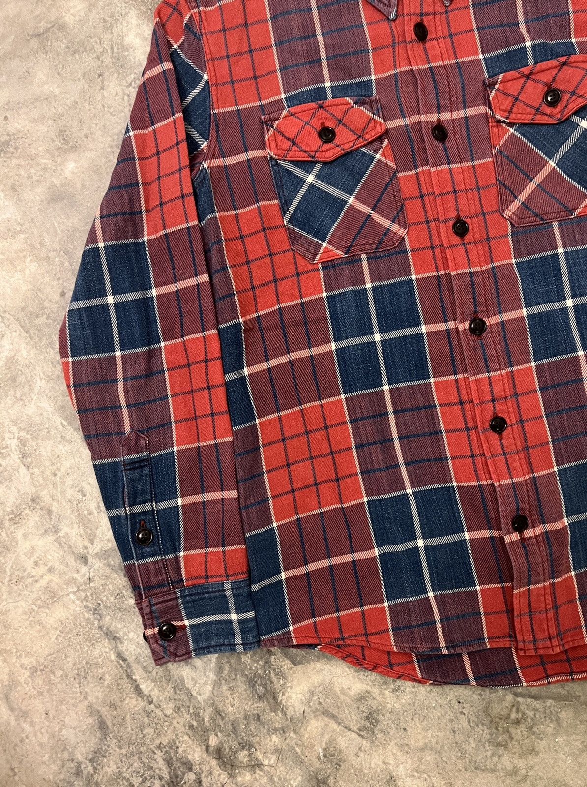 Visvim Visvim FW15 Black Elk Flannel L/S (Red Check) Size US S / EU 44-46 / 1 - 4 Thumbnail