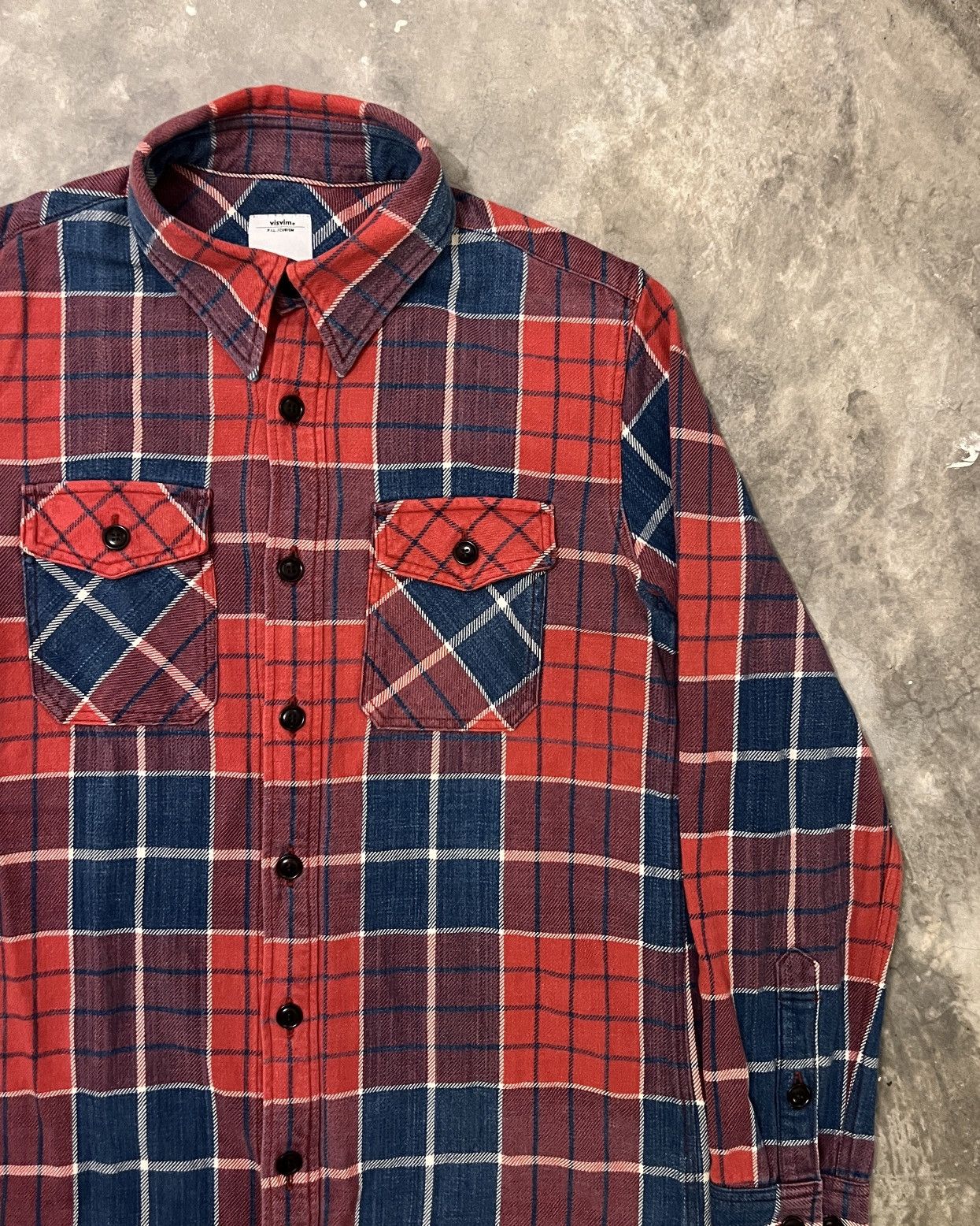 Visvim Visvim FW15 Black Elk Flannel L/S (Red Check) Size US S / EU 44-46 / 1 - 3 Thumbnail