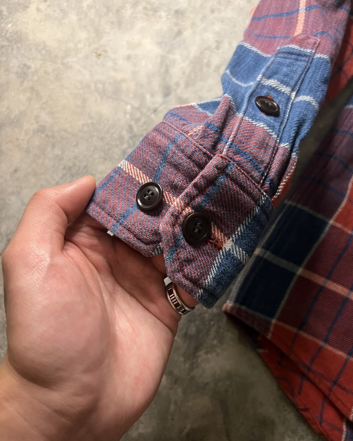 Visvim Visvim FW15 Black Elk Flannel L/S (Red Check) Size US S / EU 44-46 / 1 - 7 Thumbnail