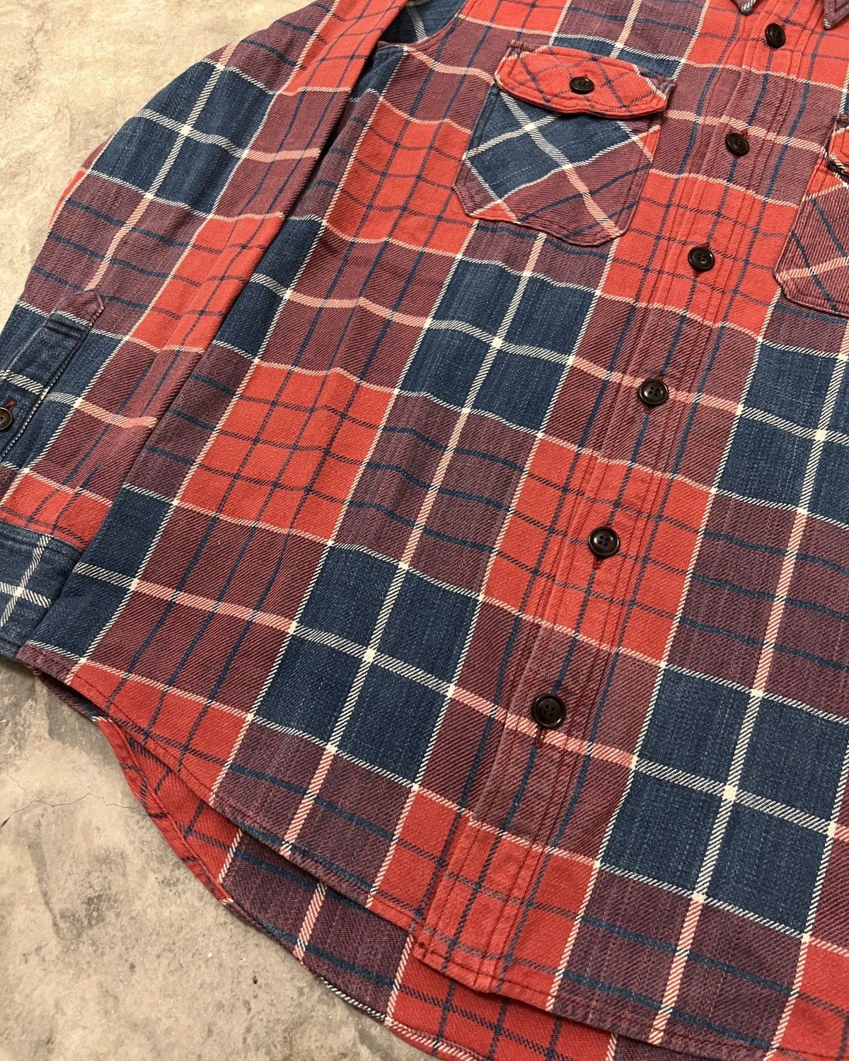 Visvim Visvim FW15 Black Elk Flannel L/S (Red Check) Size US S / EU 44-46 / 1 - 5 Thumbnail