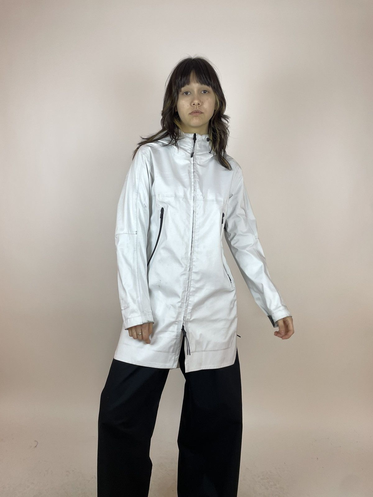 Krakatau KRAKATAU Raincoat Jacket White long futuristic waterproof Size S / US 4 / IT 40 - 1 Thumbnail