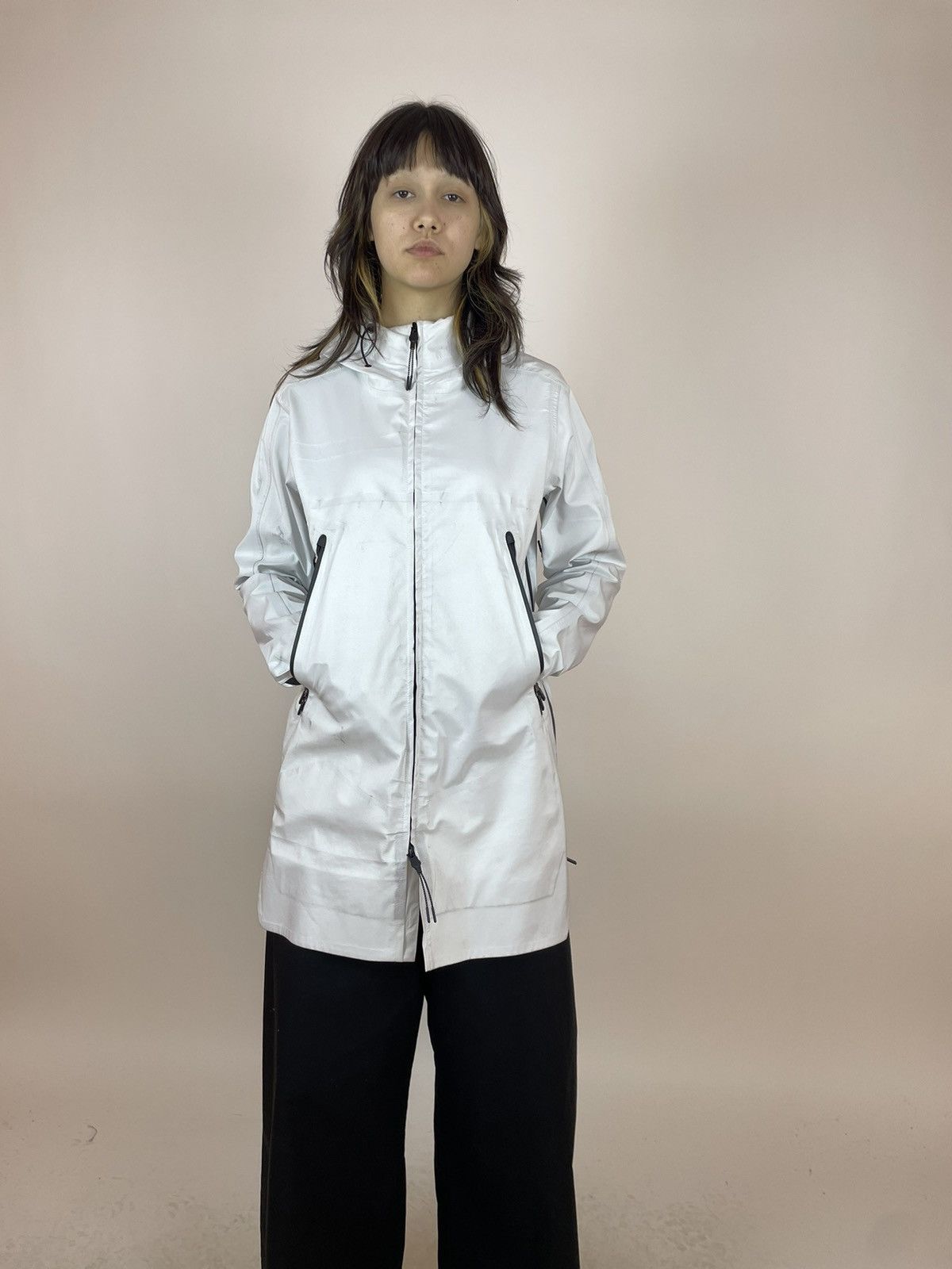 Krakatau KRAKATAU Raincoat Jacket White long futuristic waterproof Size S / US 4 / IT 40 - 3 Thumbnail