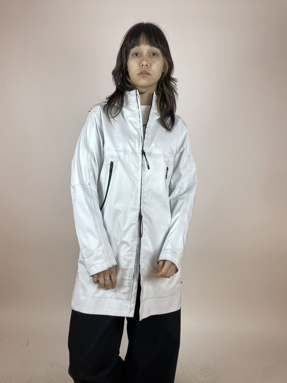 Krakatau KRAKATAU Raincoat Jacket White long futuristic waterproof Size S / US 4 / IT 40 - 4 Thumbnail