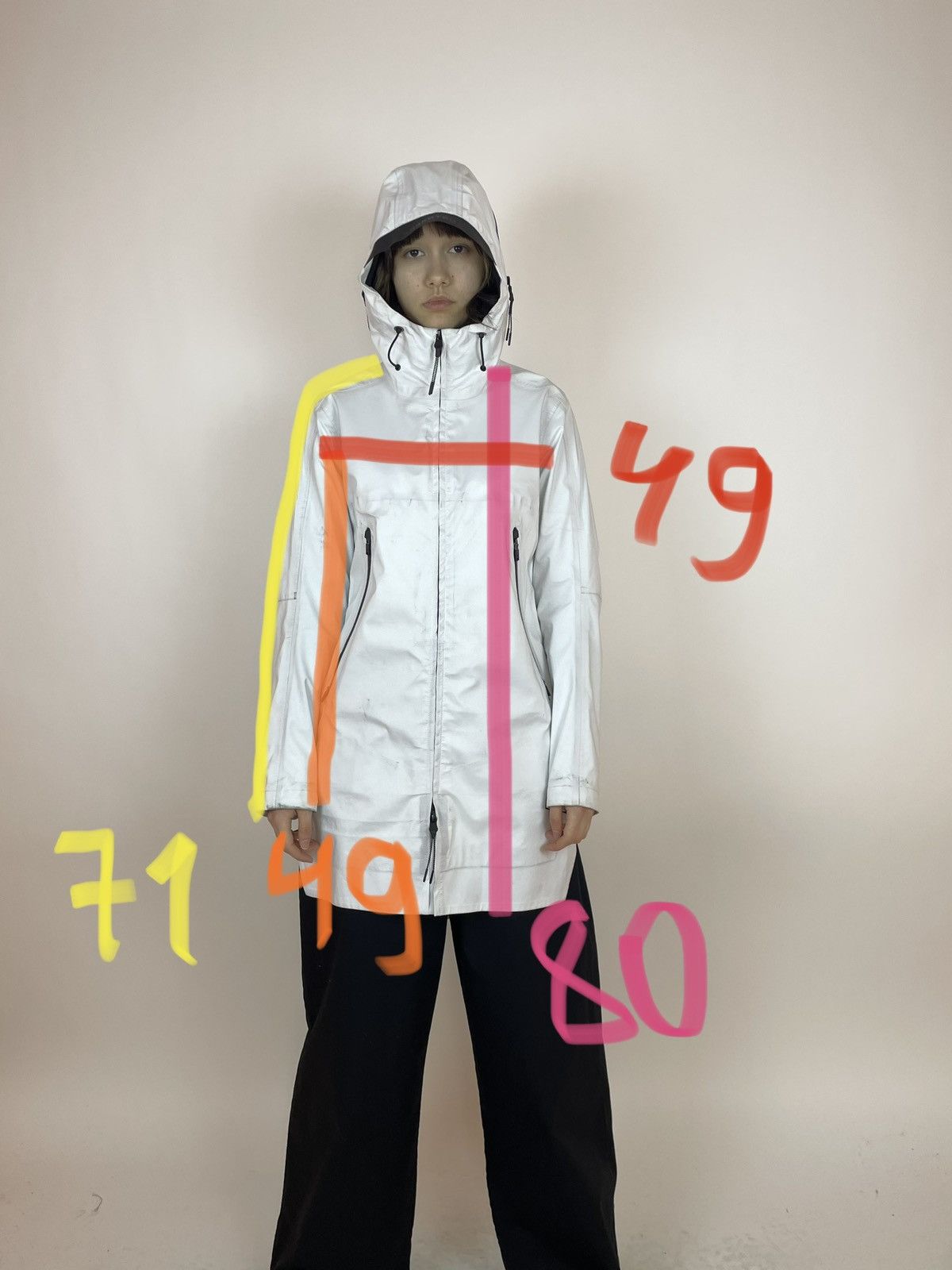 Krakatau KRAKATAU Raincoat Jacket White long futuristic waterproof Size S / US 4 / IT 40 - 21 Thumbnail