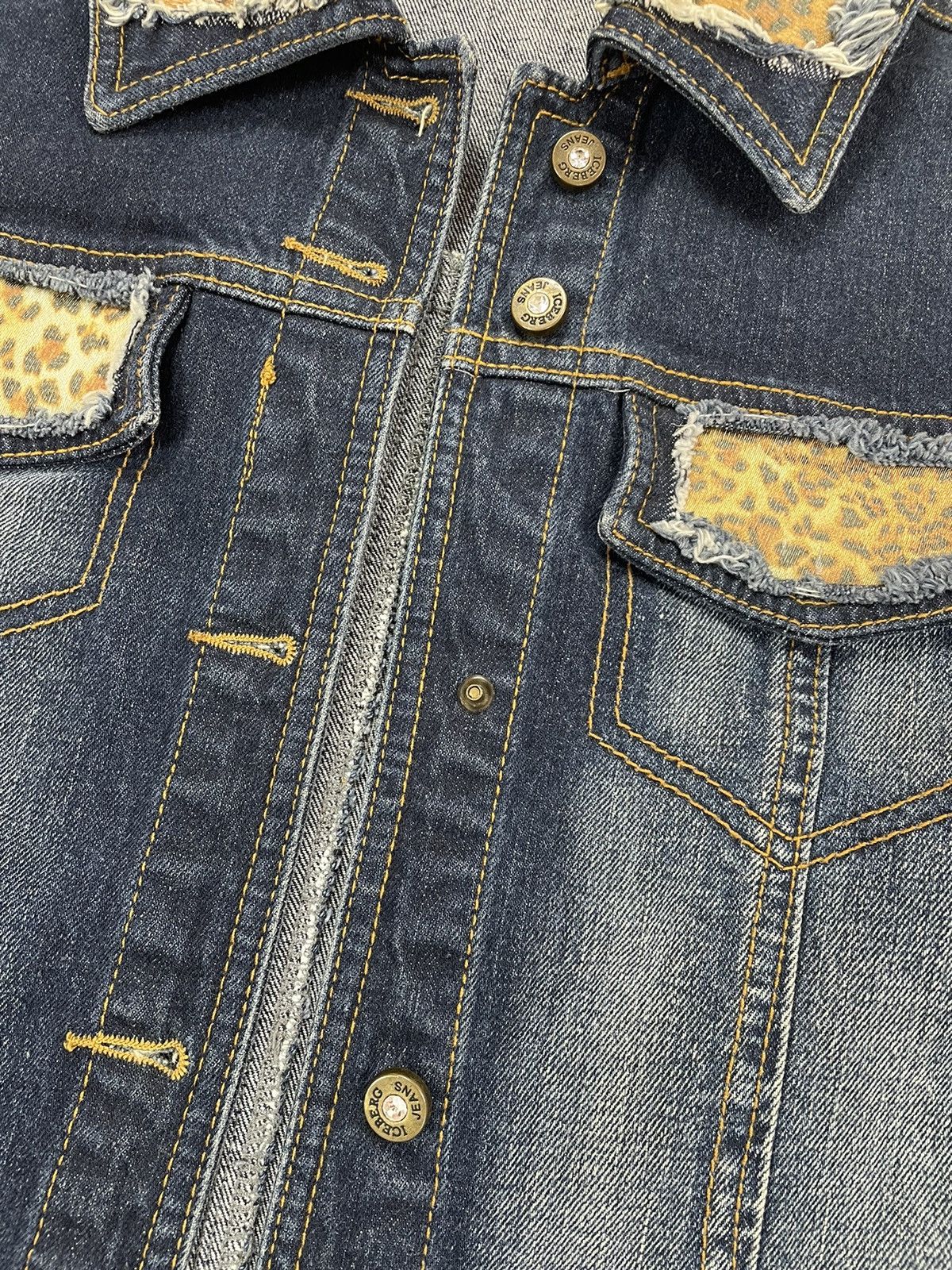 Iceberg Vintage ICEBERG ICE JEANS DENIM JACKET leopard print Womens Size L / US 10 / IT 46 - 13 Thumbnail