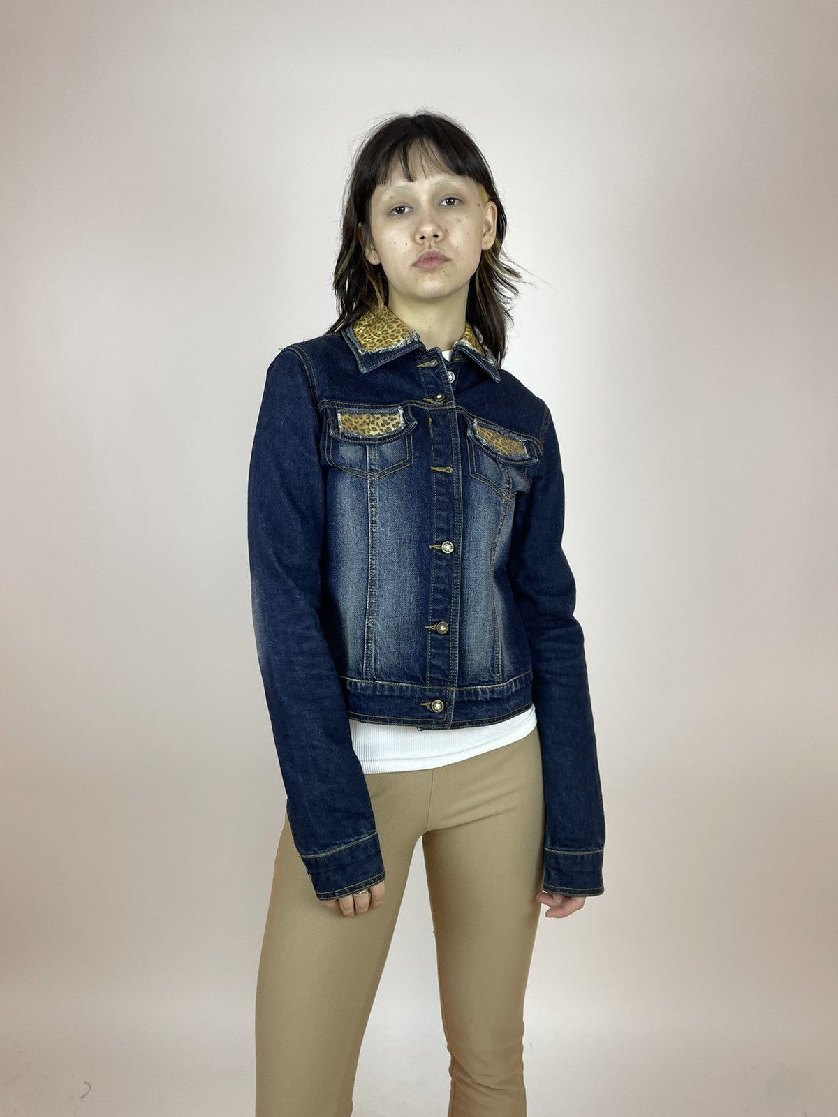 Iceberg Vintage ICEBERG ICE JEANS DENIM JACKET leopard print Womens Size L / US 10 / IT 46 - 1 Thumbnail