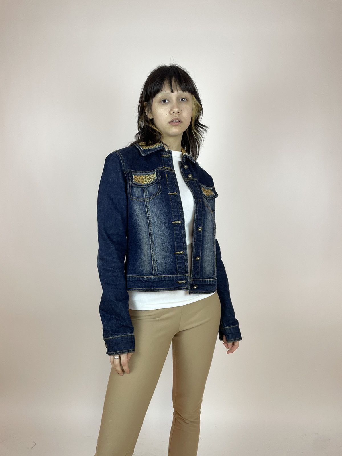 Iceberg Vintage ICEBERG ICE JEANS DENIM JACKET leopard print Womens Size L / US 10 / IT 46 - 3 Thumbnail