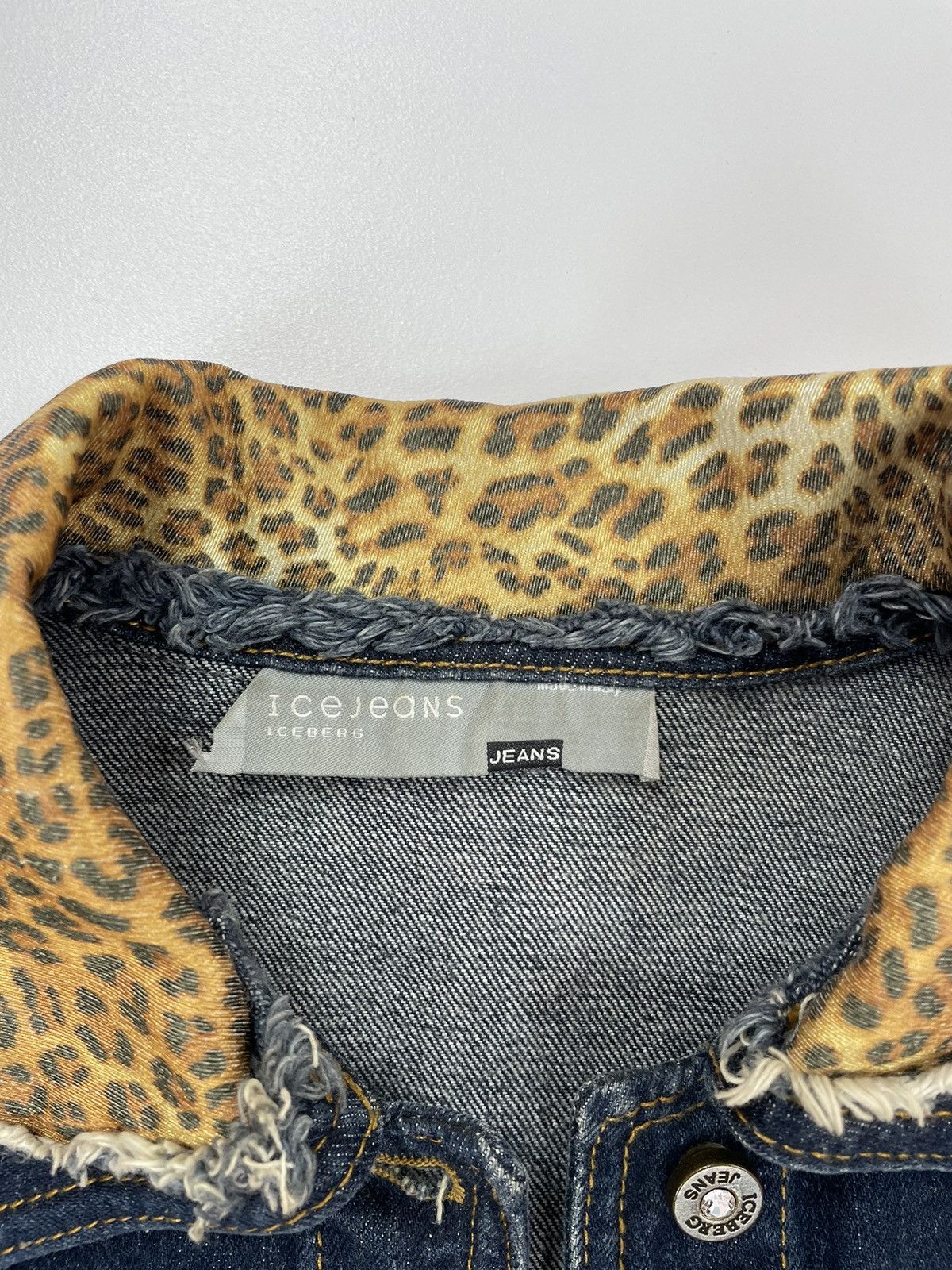 Iceberg Vintage ICEBERG ICE JEANS DENIM JACKET leopard print Womens Size L / US 10 / IT 46 - 12 Thumbnail