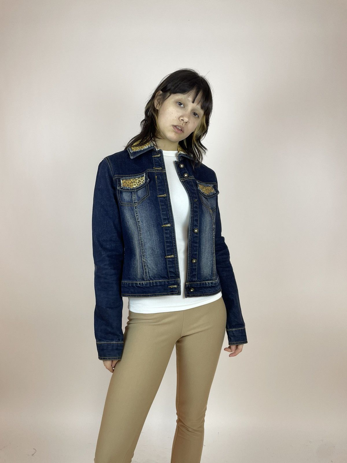 Iceberg Vintage ICEBERG ICE JEANS DENIM JACKET leopard print Womens Size L / US 10 / IT 46 - 2 Thumbnail