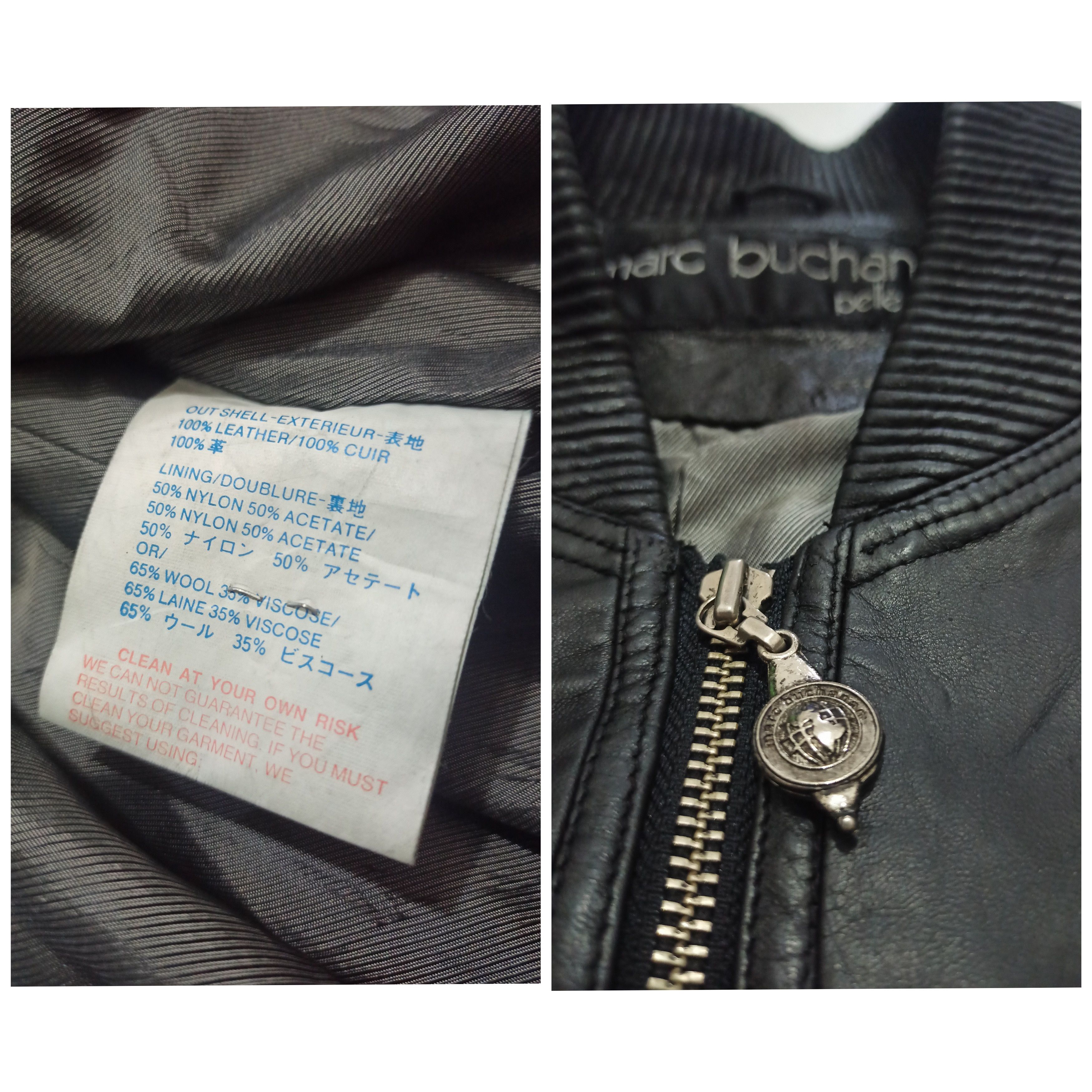 Marc Buchanan Vintage Pelle Pelle Marc Buchanan MB Metal Leather Jacket Size US M / EU 48-50 / 2 - 8 Thumbnail