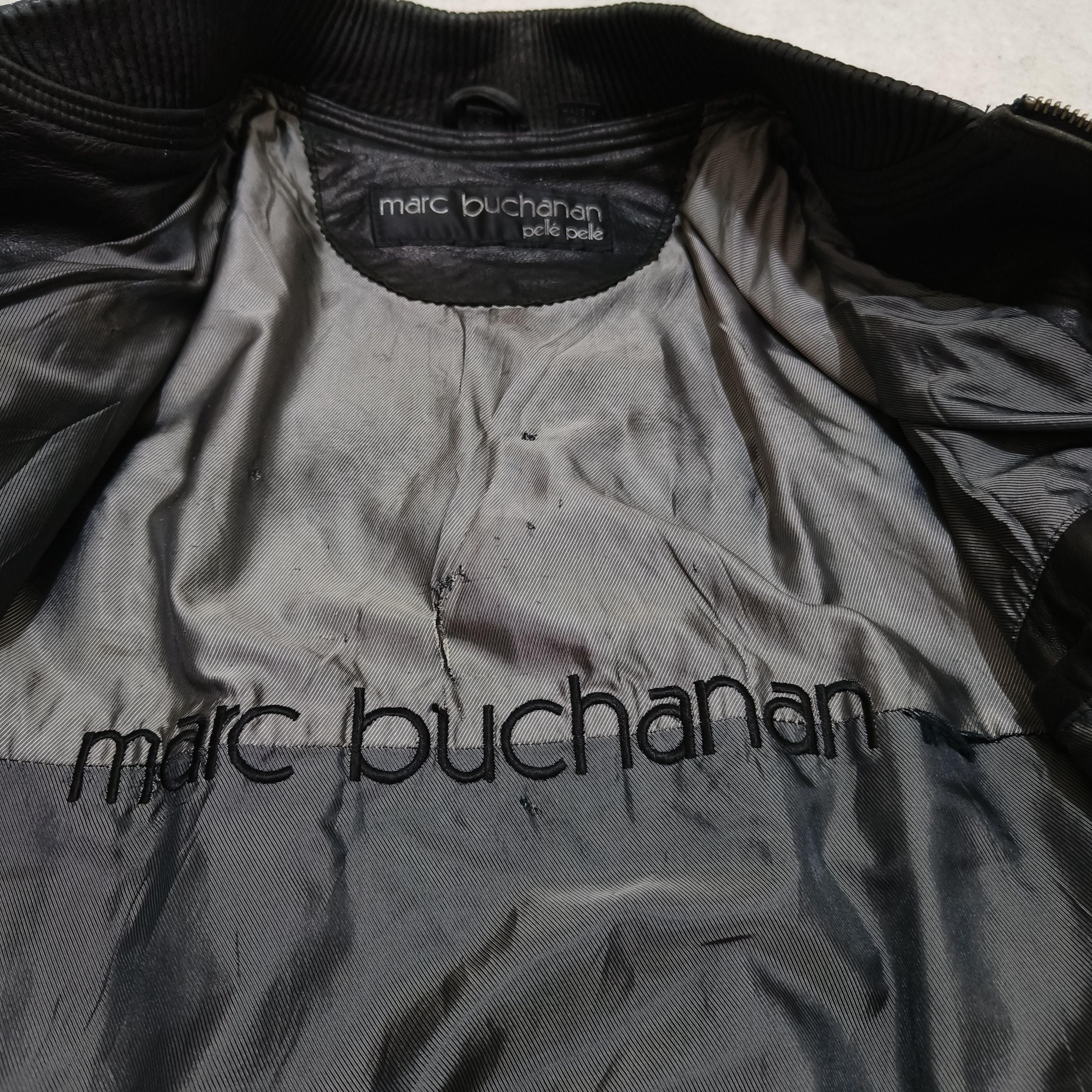 Marc Buchanan Vintage Pelle Pelle Marc Buchanan MB Metal Leather Jacket Size US M / EU 48-50 / 2 - 4 Thumbnail