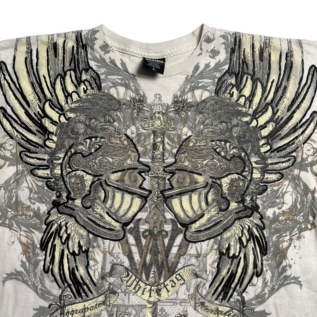 Affliction Y2K White Tag Sword Wing Affliction Style T-Shirt Size US L / EU 52-54 / 3 - 3 Thumbnail