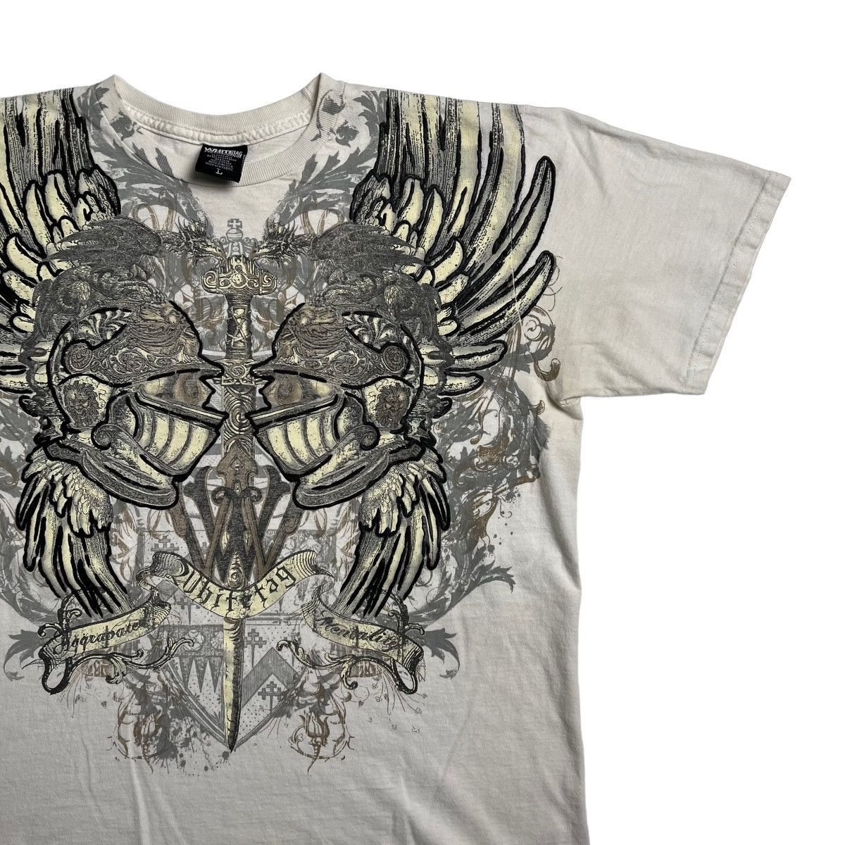 Affliction Y2K White Tag Sword Wing Affliction Style T-Shirt Size US L / EU 52-54 / 3 - 2 Thumbnail