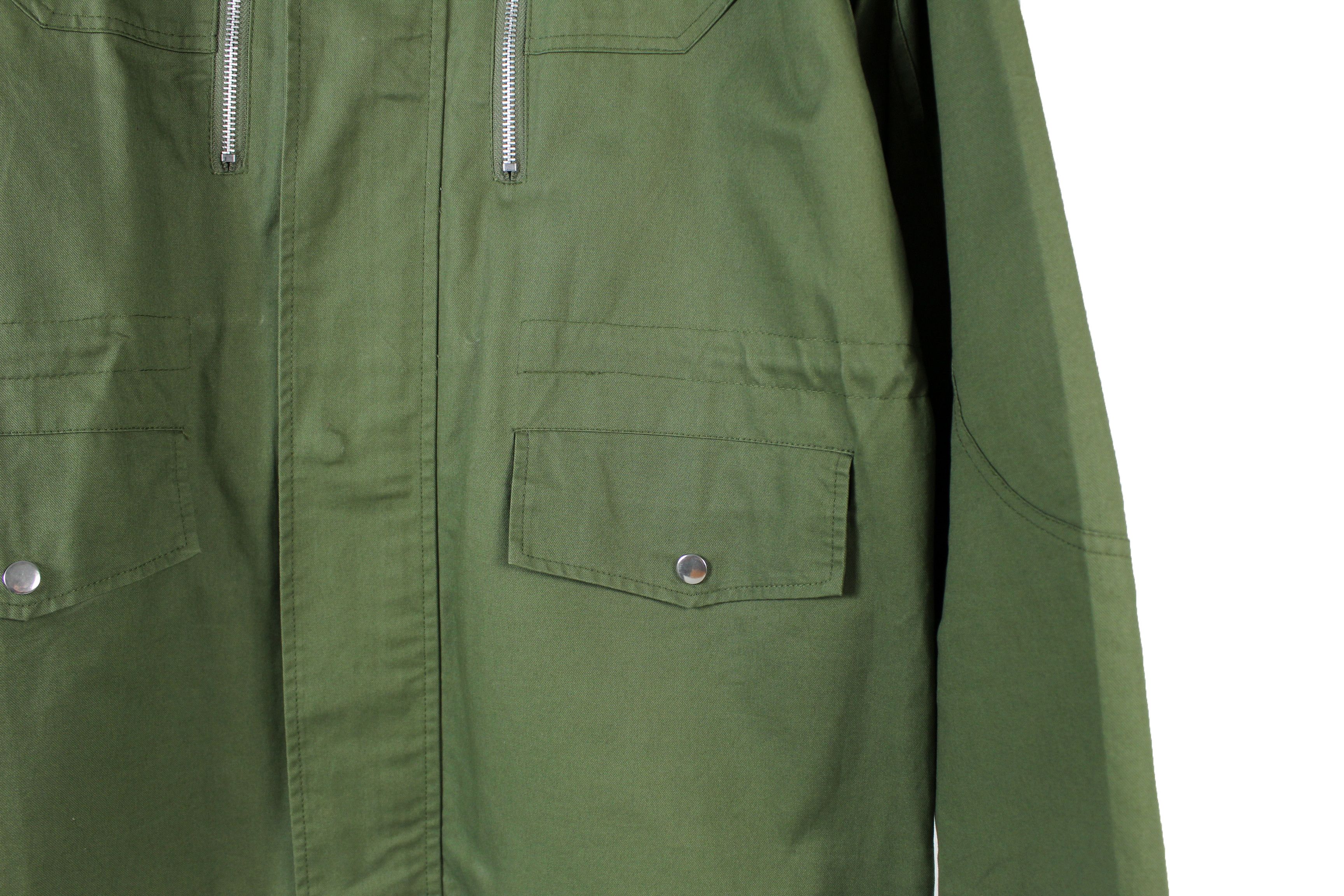 Vintage NOS 90s vintage Army olive green khaki field jacket DS M L Size US L / EU 52-54 / 3 - 3 Thumbnail