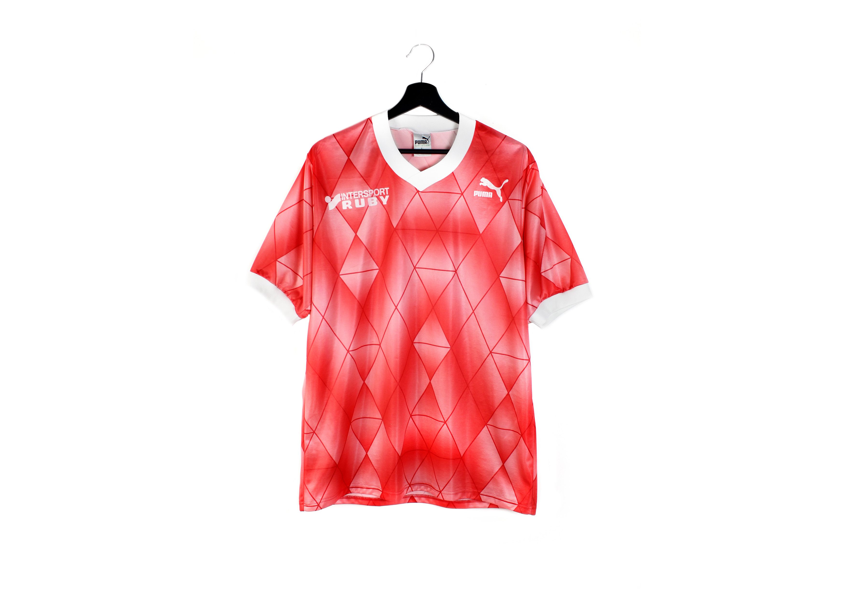 Puma 80s vintage PUMA t-shirt tshirt jersey nylon West Germany L Size US L / EU 52-54 / 3 - 1 Thumbnail