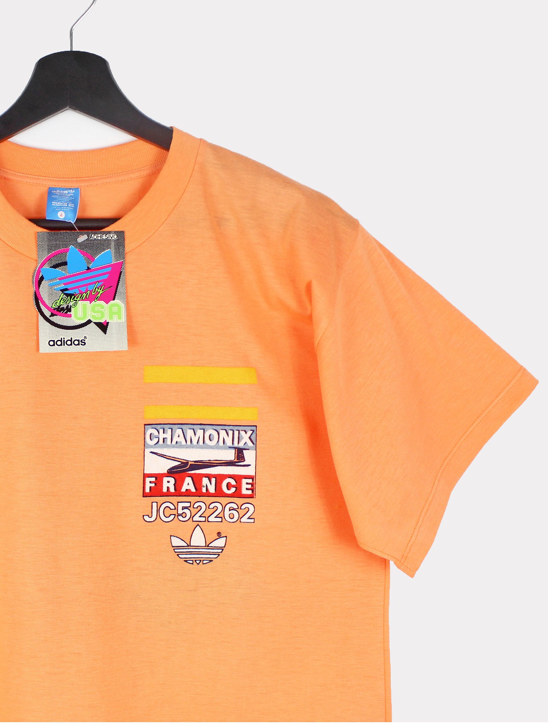Adidas NOS 80s vintage adidas Chamonix France t-shirt OG DS Spain Size L / US 10 / IT 46 - 4 Thumbnail