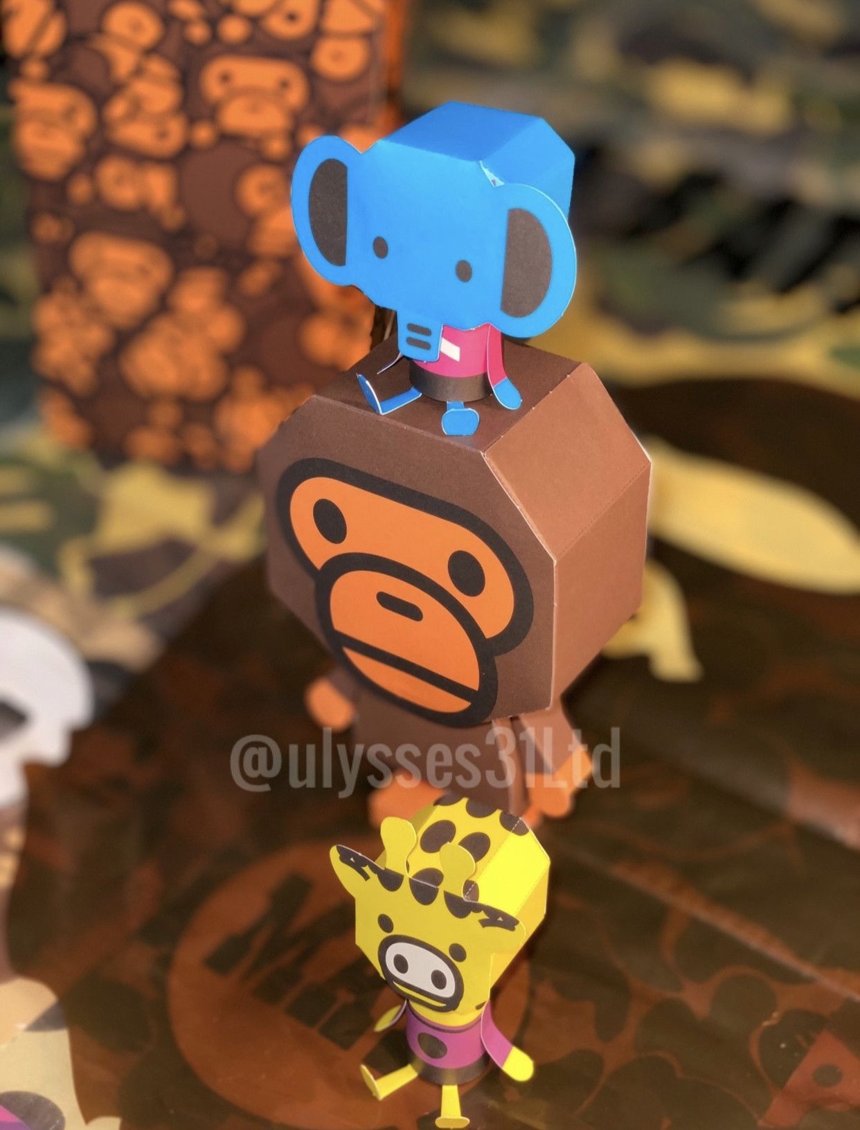 Bape Bape Baby Milo Paper Craft Toy Set Size ONE SIZE - 5 Thumbnail
