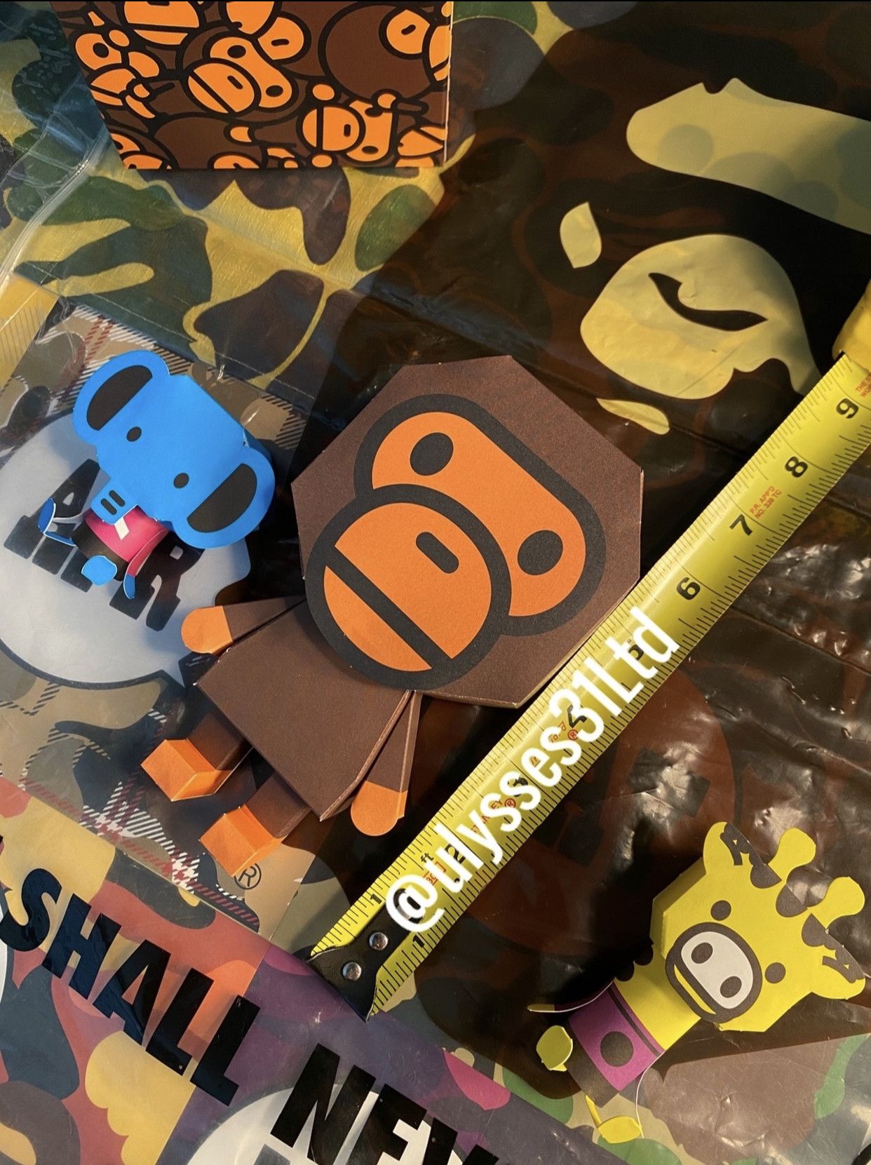 Bape Bape Baby Milo Paper Craft Toy Set Size ONE SIZE - 9 Thumbnail
