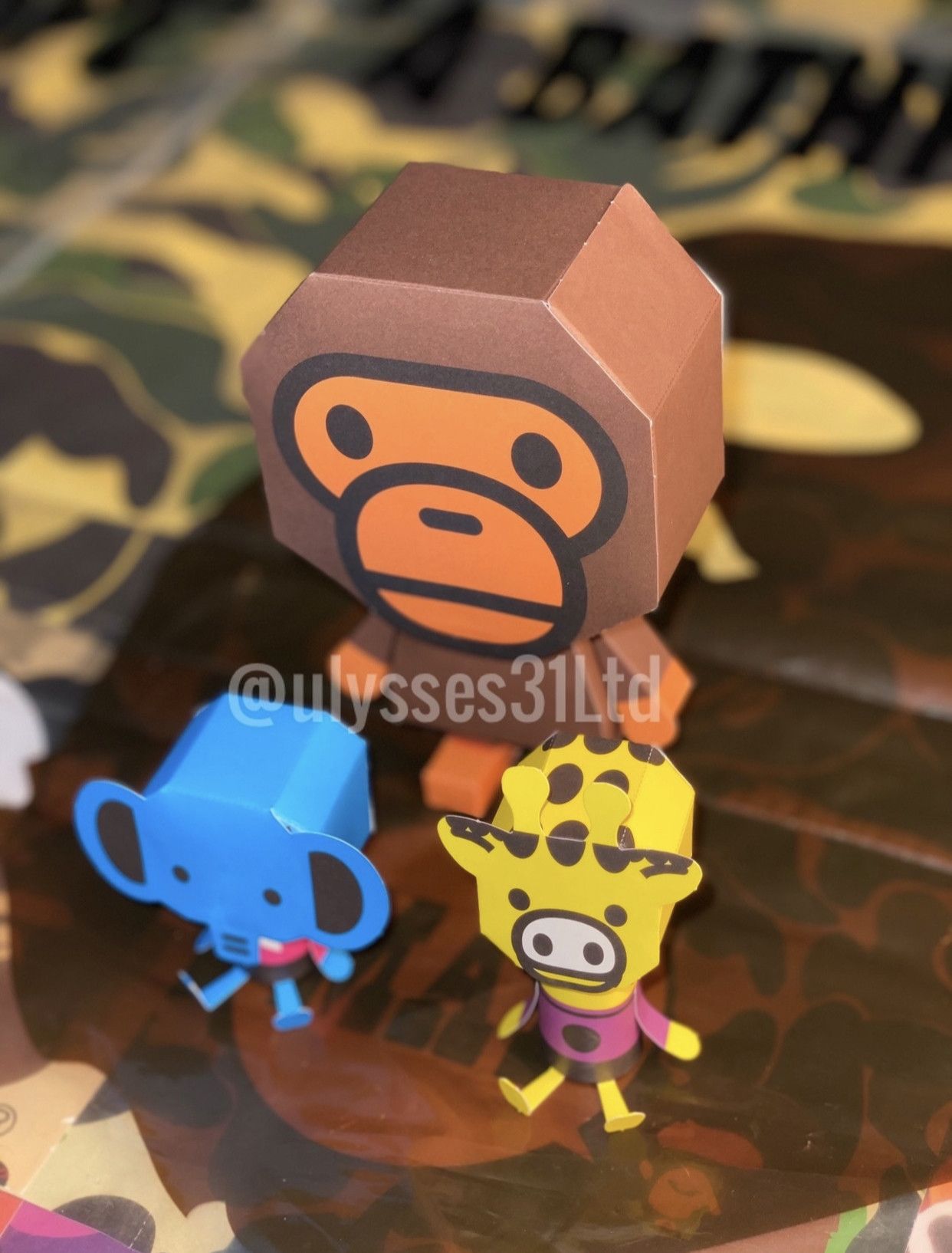 Bape Bape Baby Milo Paper Craft Toy Set Size ONE SIZE - 2 Thumbnail
