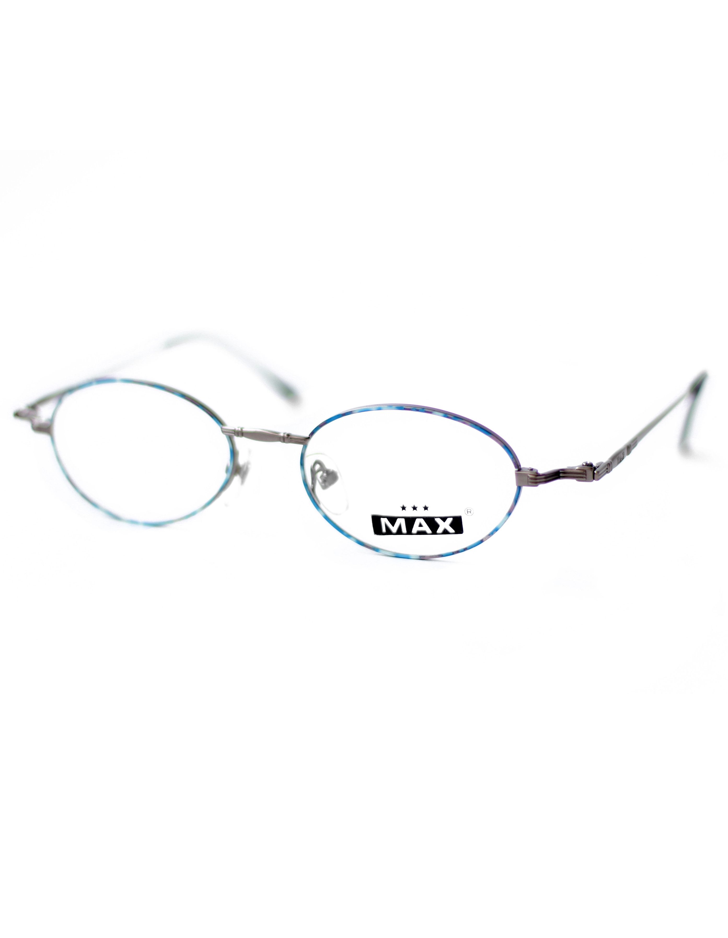 NOS 90s vintage Max Austria oval glasses metallic frame OG