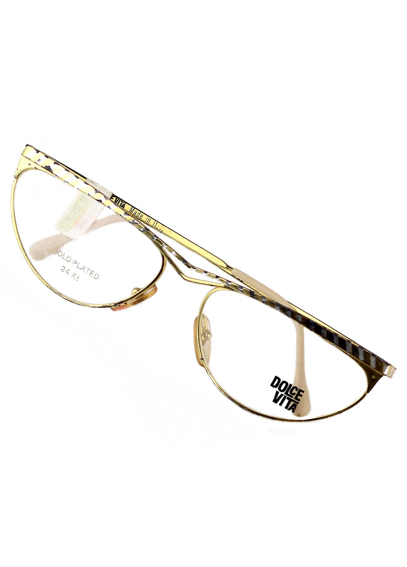 Dolce Vita NOS 80s Dolce Vita 24K vintage reading glasses gold Size ONE SIZE - 8 Thumbnail
