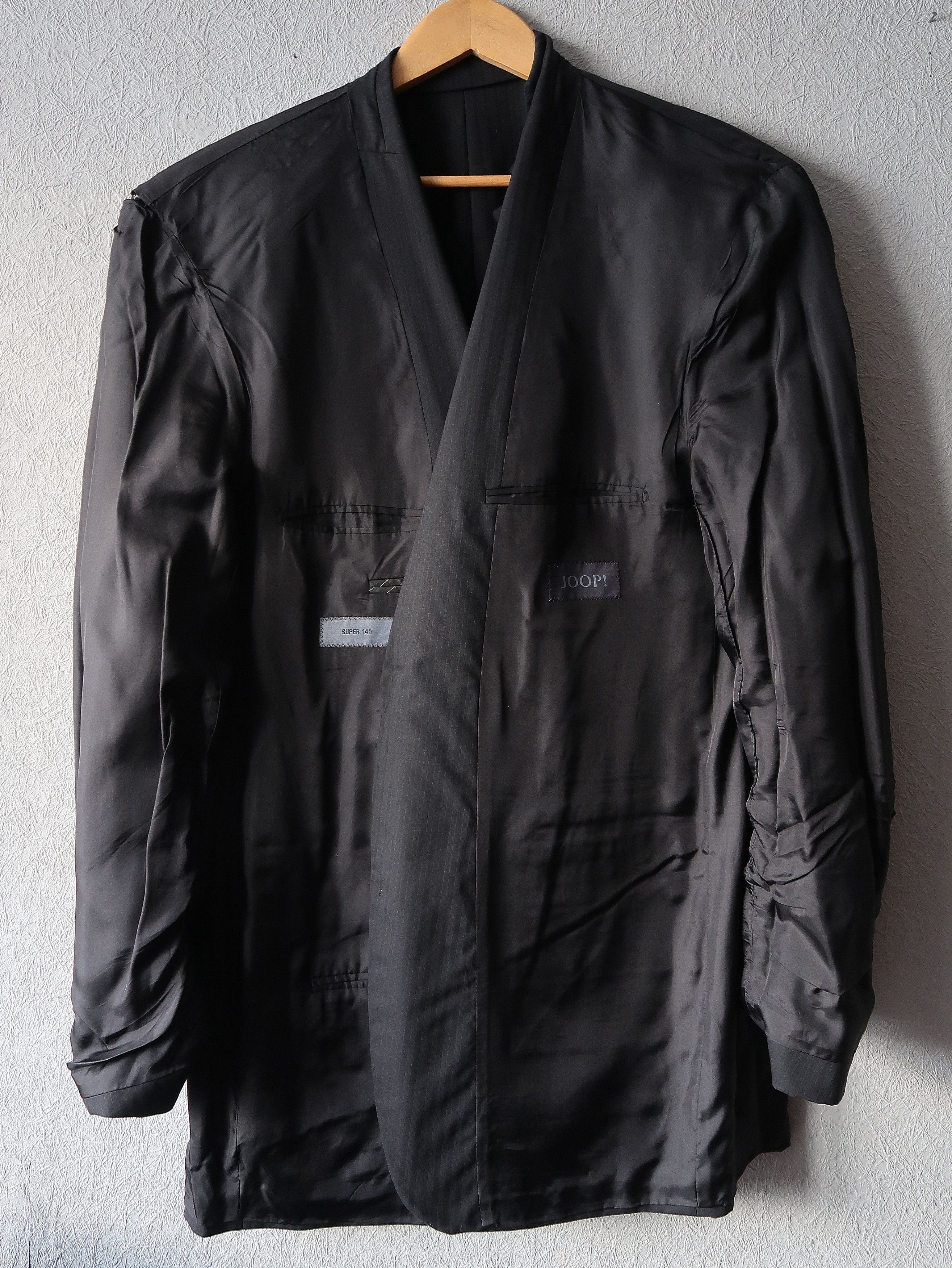 Joop! JOOP Men Black Striped Wool Blazer Jacket Size 54R - 5 Thumbnail