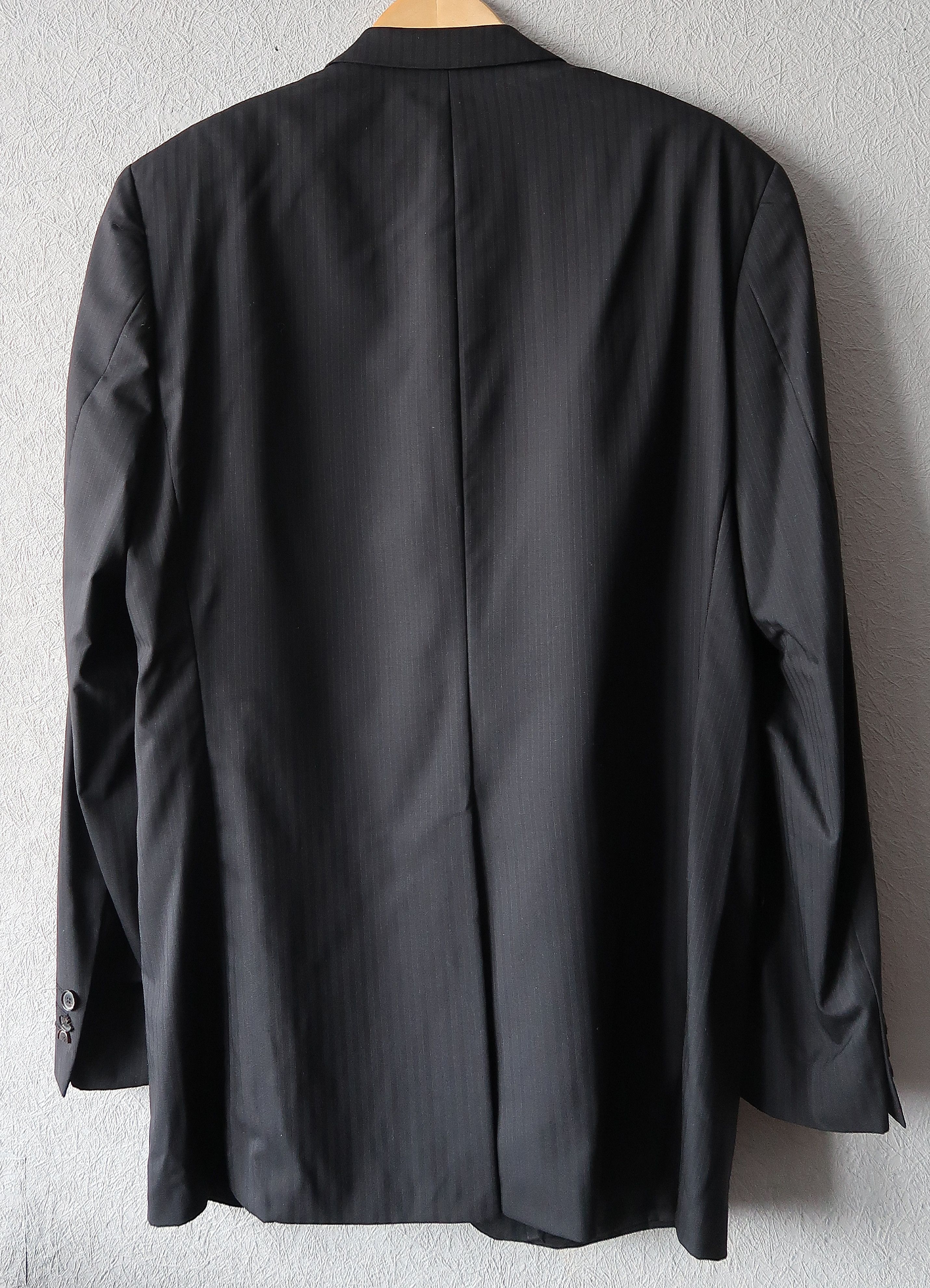 Joop! JOOP Men Black Striped Wool Blazer Jacket Size 54R - 6 Thumbnail