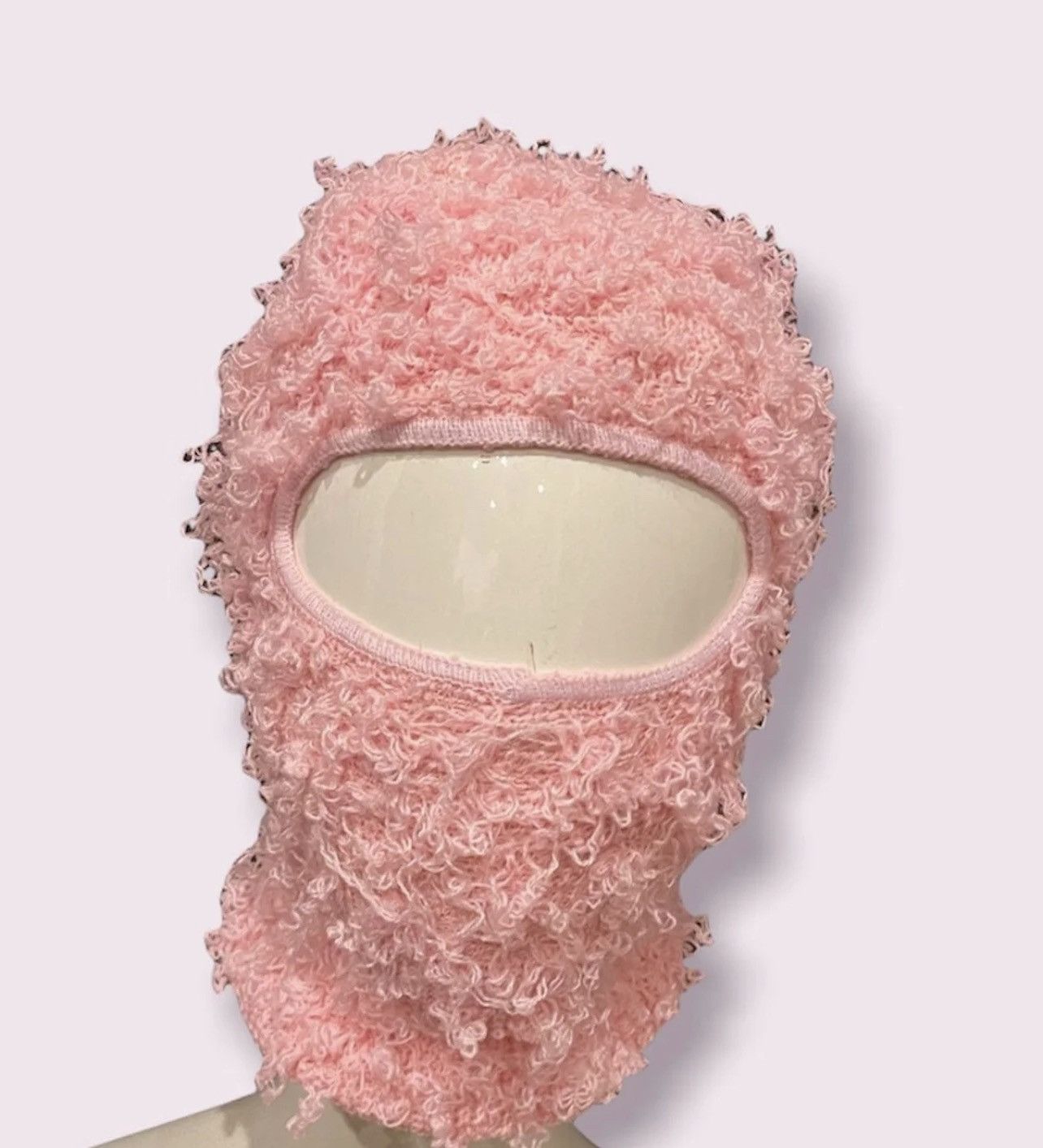 Custom Hand Distressed Pink balaclava Ski Mask 1/1 Custom Handmade | Grailed