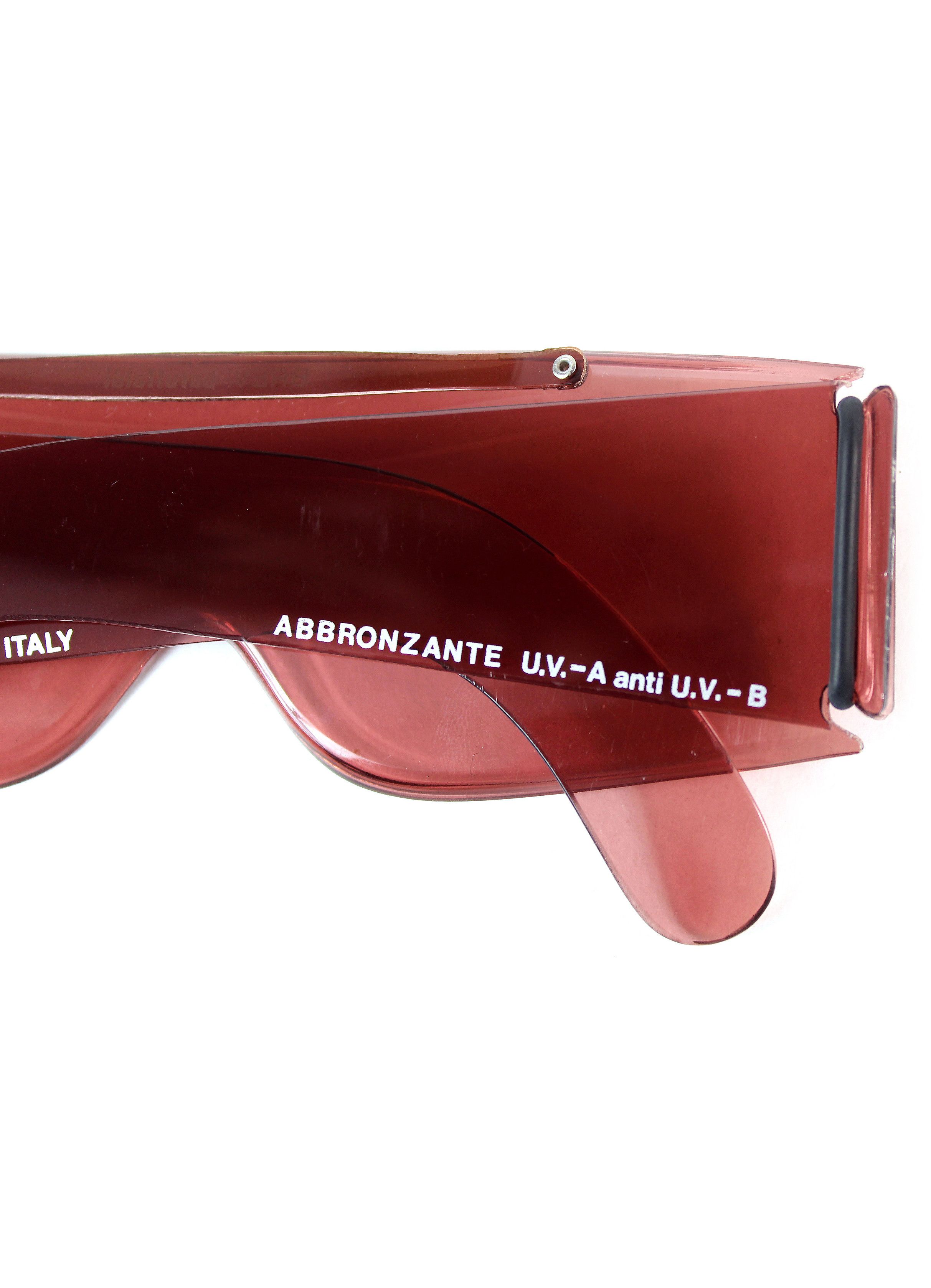 Vintage NOS 70s vintage BARUFFALDI shield visor sunglasses OG shades Size ONE SIZE - 10 Thumbnail