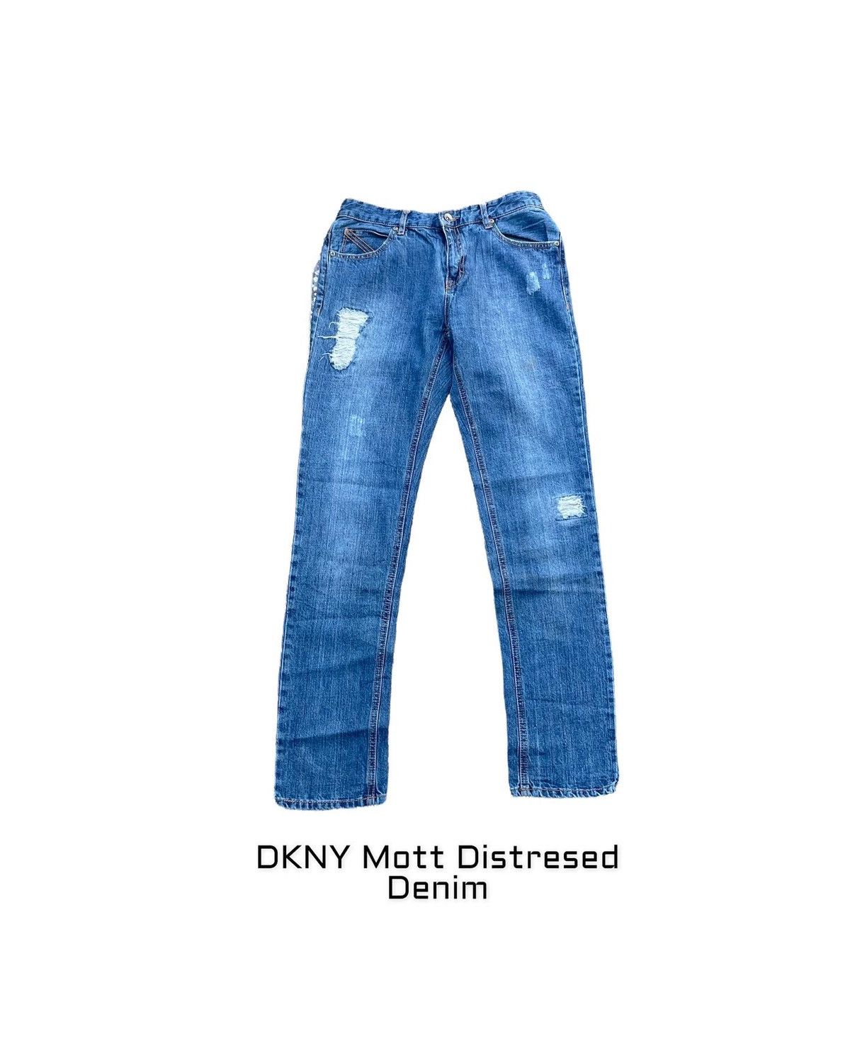 DKNY × Designer DKNY Mott Distresed Denim Size US 32 / EU 48 - 1 Thumbnail
