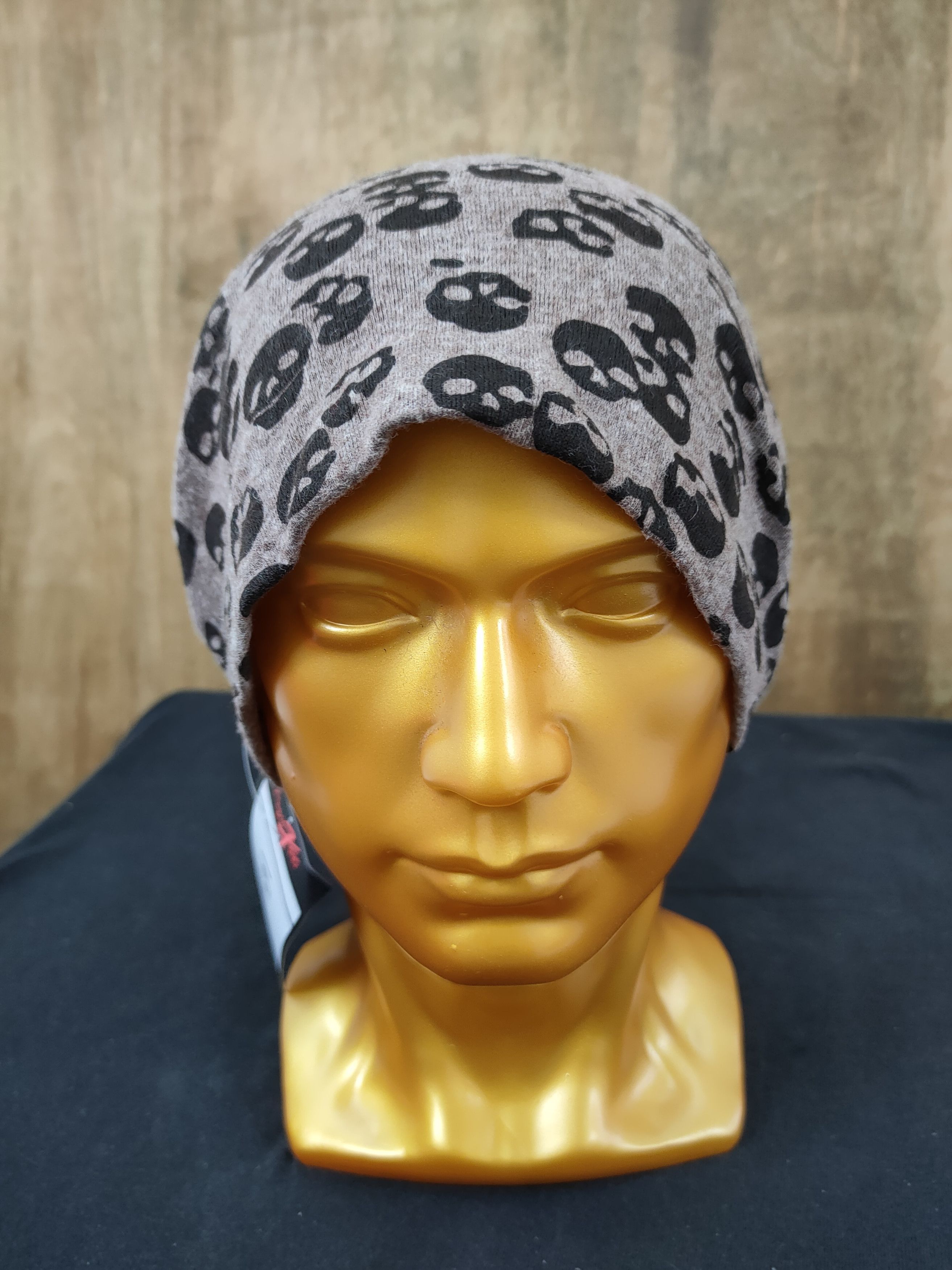 Designer Japanese Brand full print skull beanie hat snow cap #166 Size ONE SIZE - 2 Thumbnail
