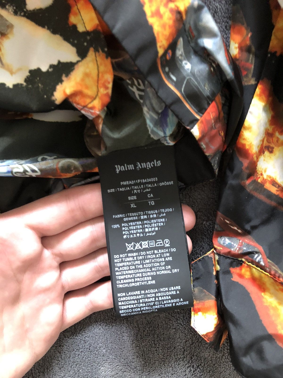 Palm Angels Palm Angels Burning Cars Jacket Size US XL / EU 56 / 4 - 4 Thumbnail