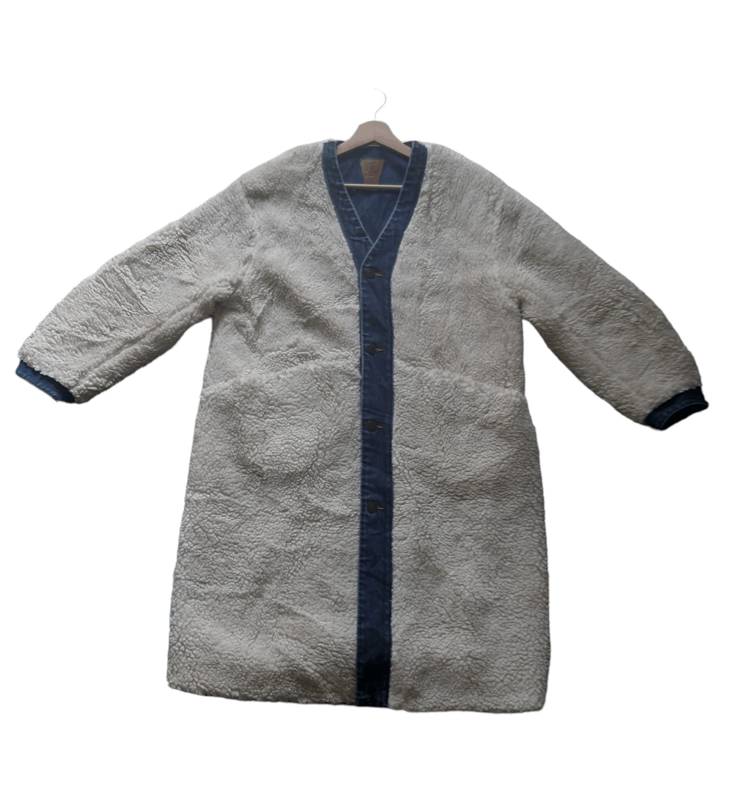 Japanese Brand True Vintage Internasional World Jeans Sherpa Long Jacket Size US L / EU 52-54 / 3 - 1 Thumbnail