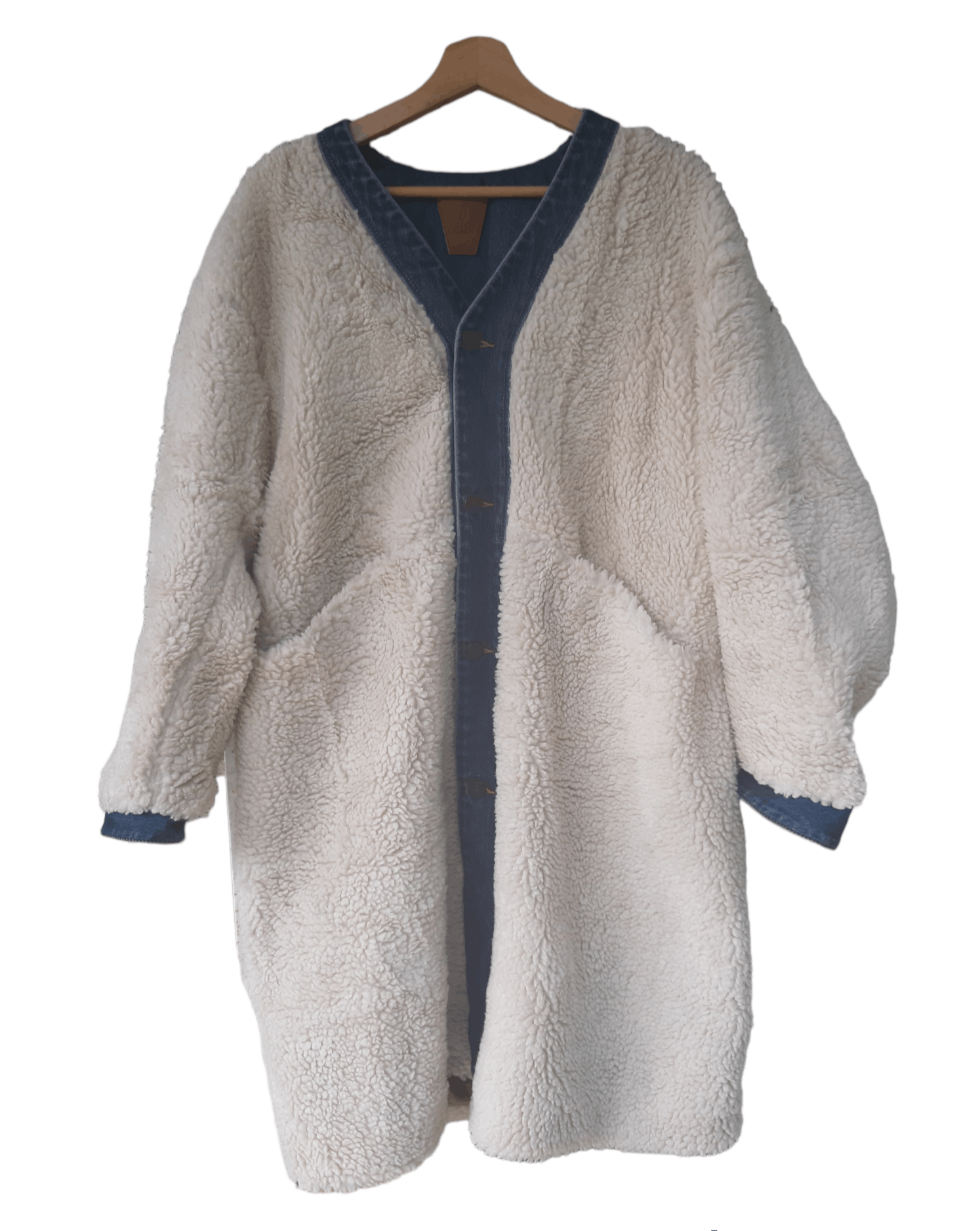 Japanese Brand True Vintage Internasional World Jeans Sherpa Long Jacket Size US L / EU 52-54 / 3 - 4 Thumbnail