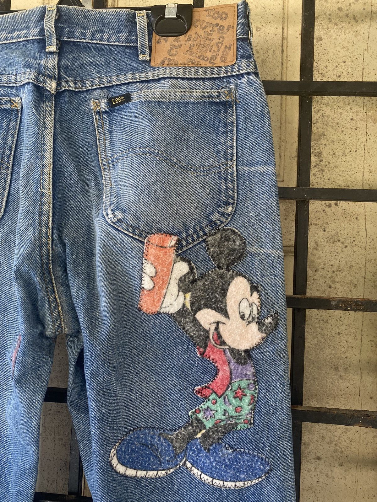 Mickey Mouse × Too Cute Guetta Bros. × Vintage 🔥Rare🔥 Vintage Lee Denim Too Cute Jeans Size US 33 - 3 Thumbnail