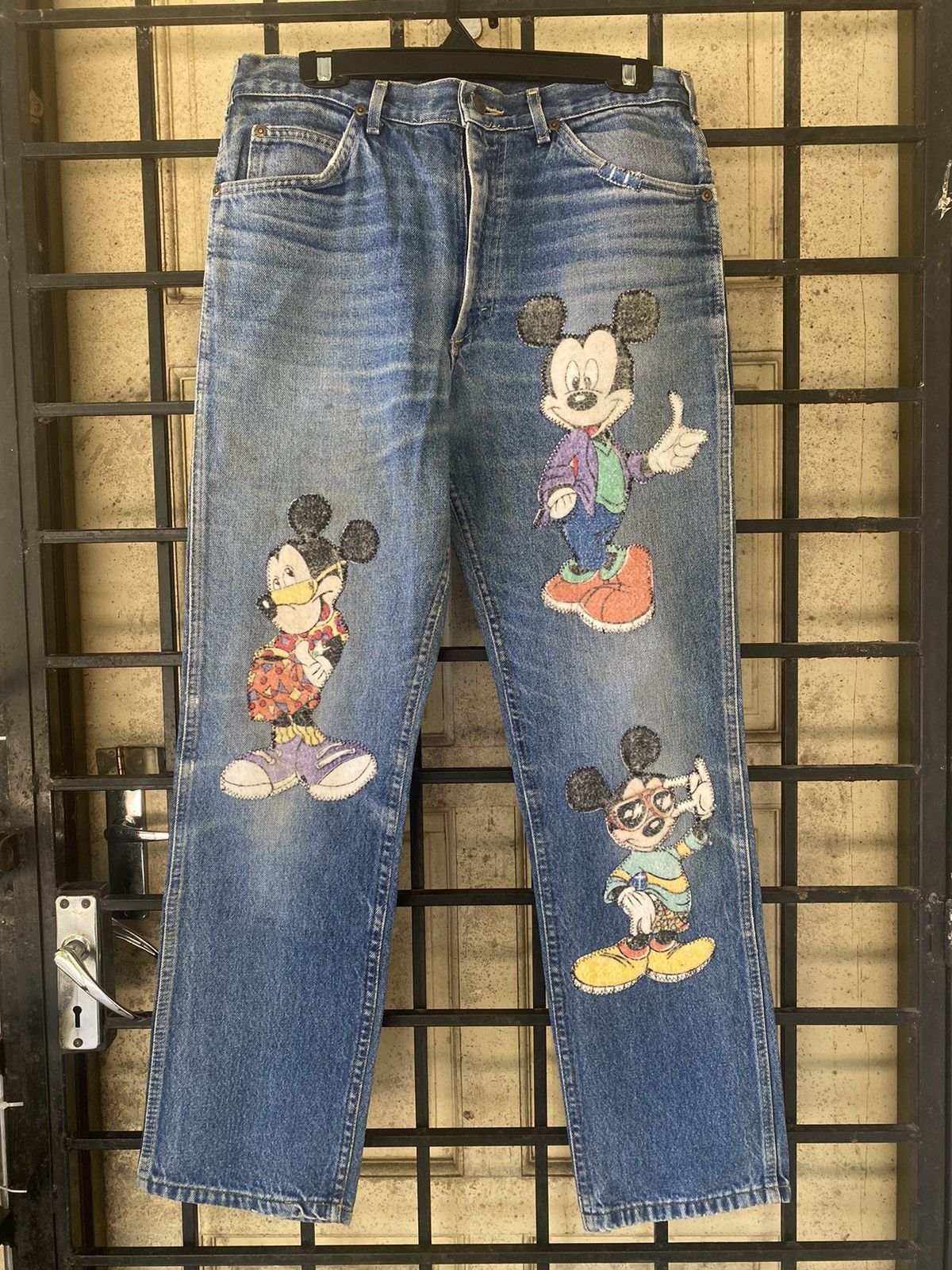 Mickey Mouse × Too Cute Guetta Bros. × Vintage 🔥Rare🔥 Vintage Lee Denim Too Cute Jeans Size US 33 - 1 Thumbnail