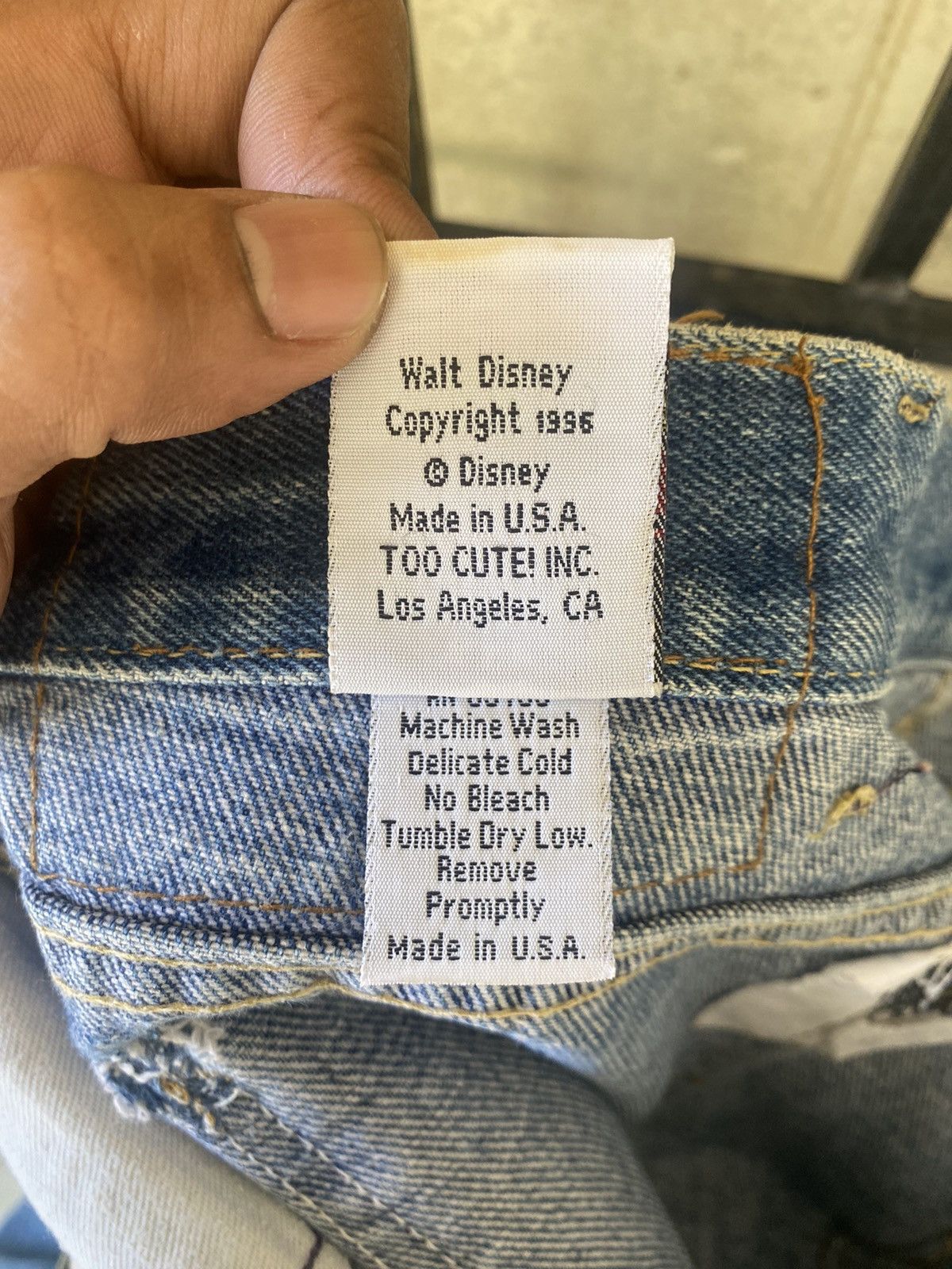 Mickey Mouse × Too Cute Guetta Bros. × Vintage 🔥Rare🔥 Vintage Lee Denim Too Cute Jeans Size US 33 - 8 Thumbnail