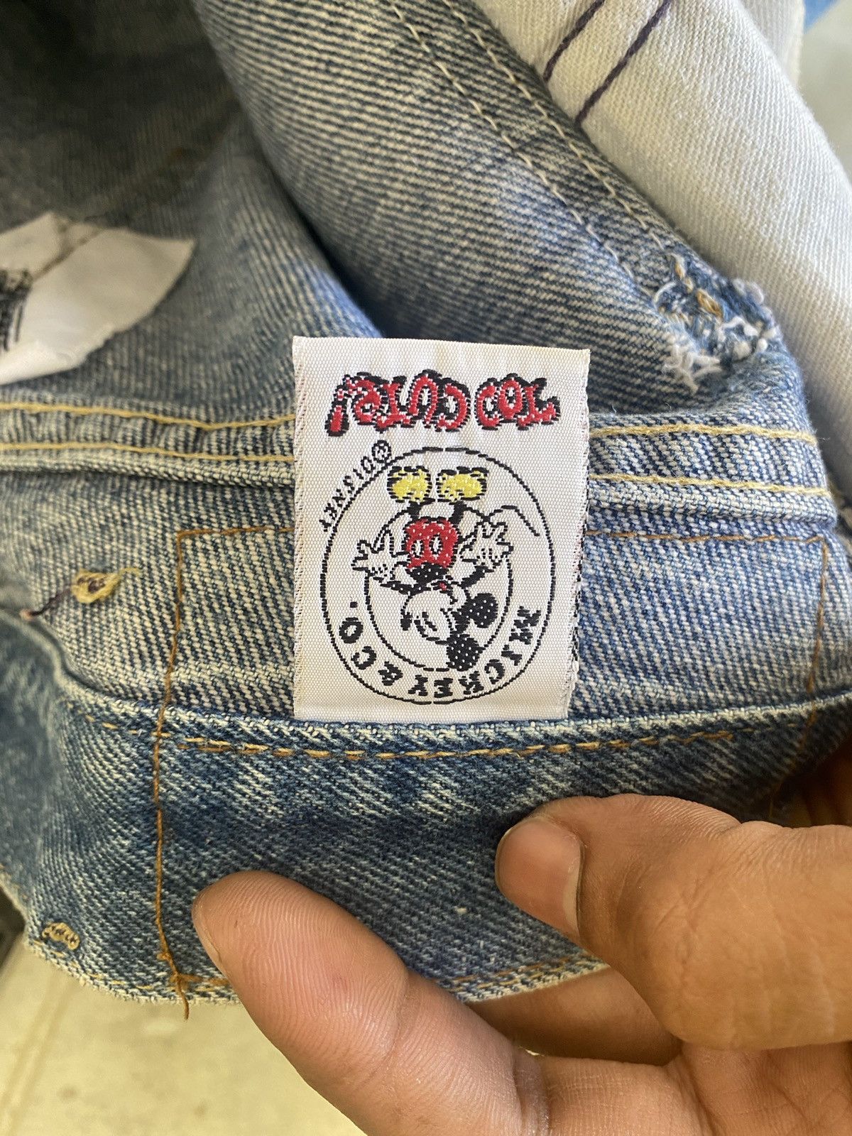 Mickey Mouse × Too Cute Guetta Bros. × Vintage 🔥Rare🔥 Vintage Lee Denim Too Cute Jeans Size US 33 - 7 Thumbnail