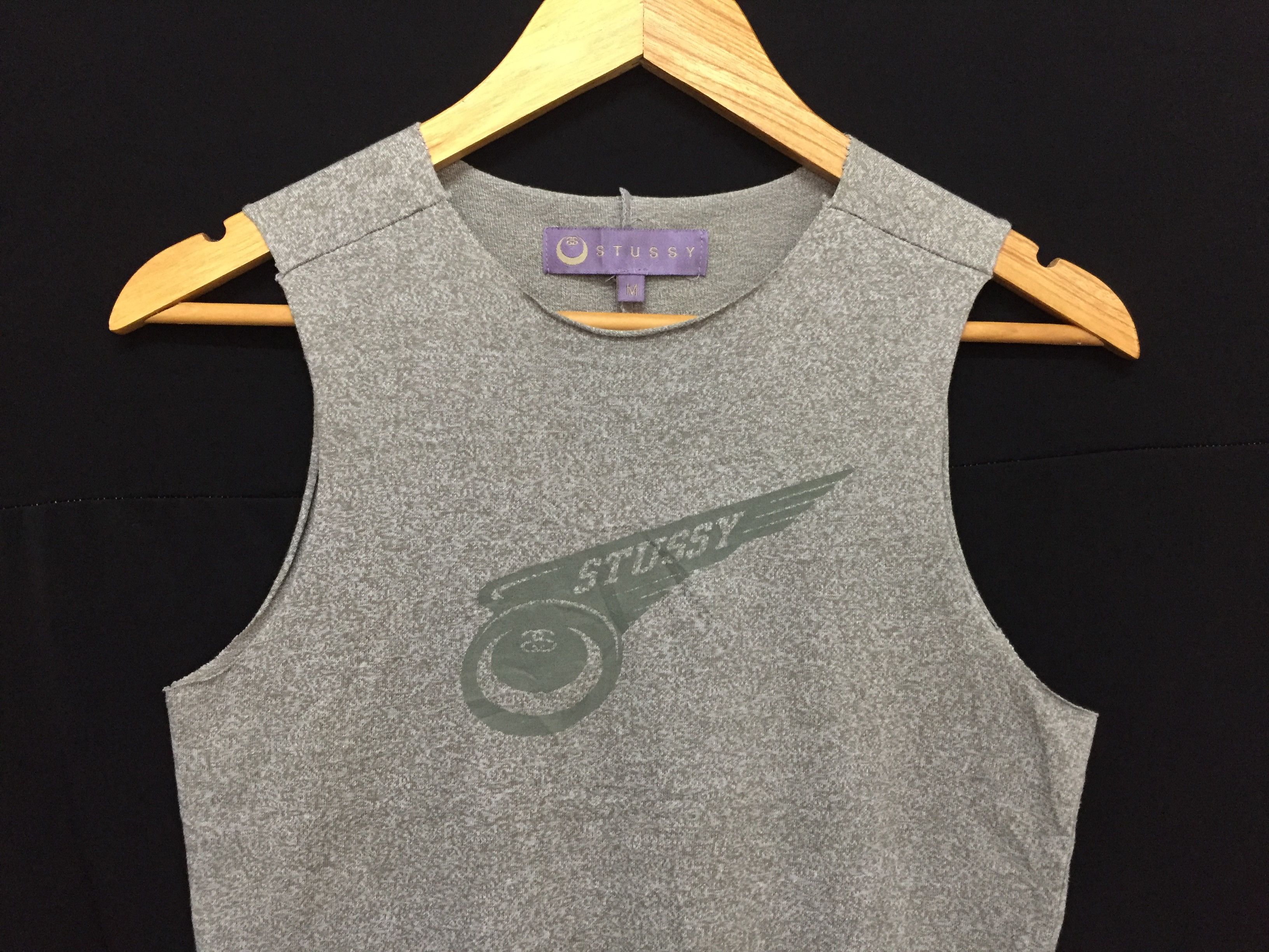 Stussy 90's STUSSY Salt and pepper DETROIT wing logo tank Size XS / US 0-2 / IT 36-38 - 3 Thumbnail