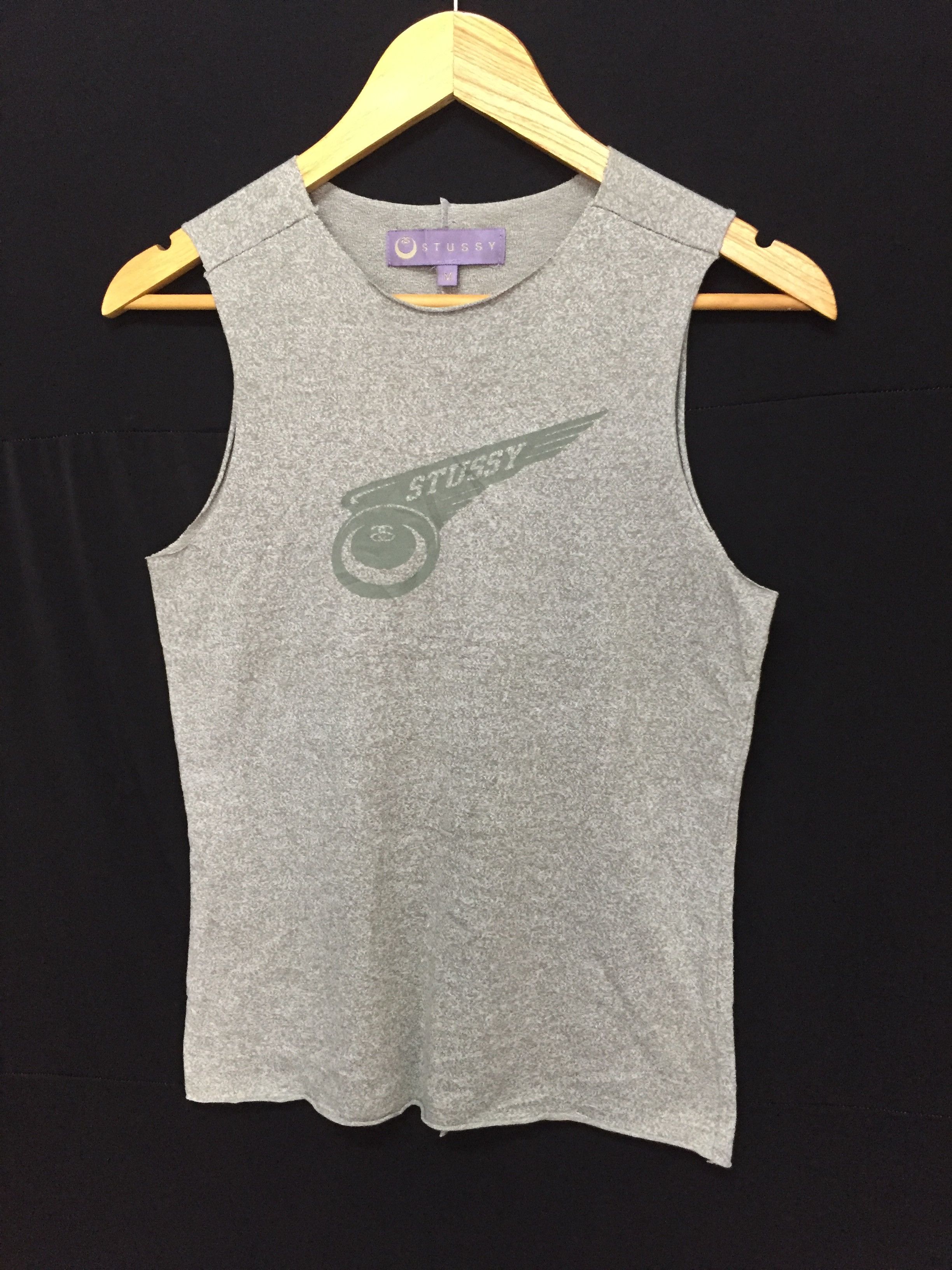 Stussy 90's STUSSY Salt and pepper DETROIT wing logo tank Size XS / US 0-2 / IT 36-38 - 1 Thumbnail