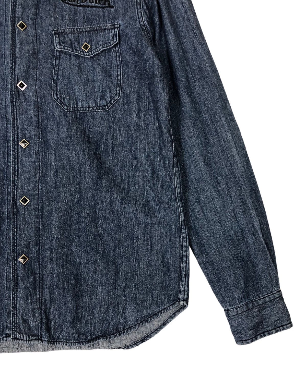 Von Dutch Von Dutch Western Denim Embroidery Bones Logo Button Shirt Size US L / EU 52-54 / 3 - 8 Thumbnail