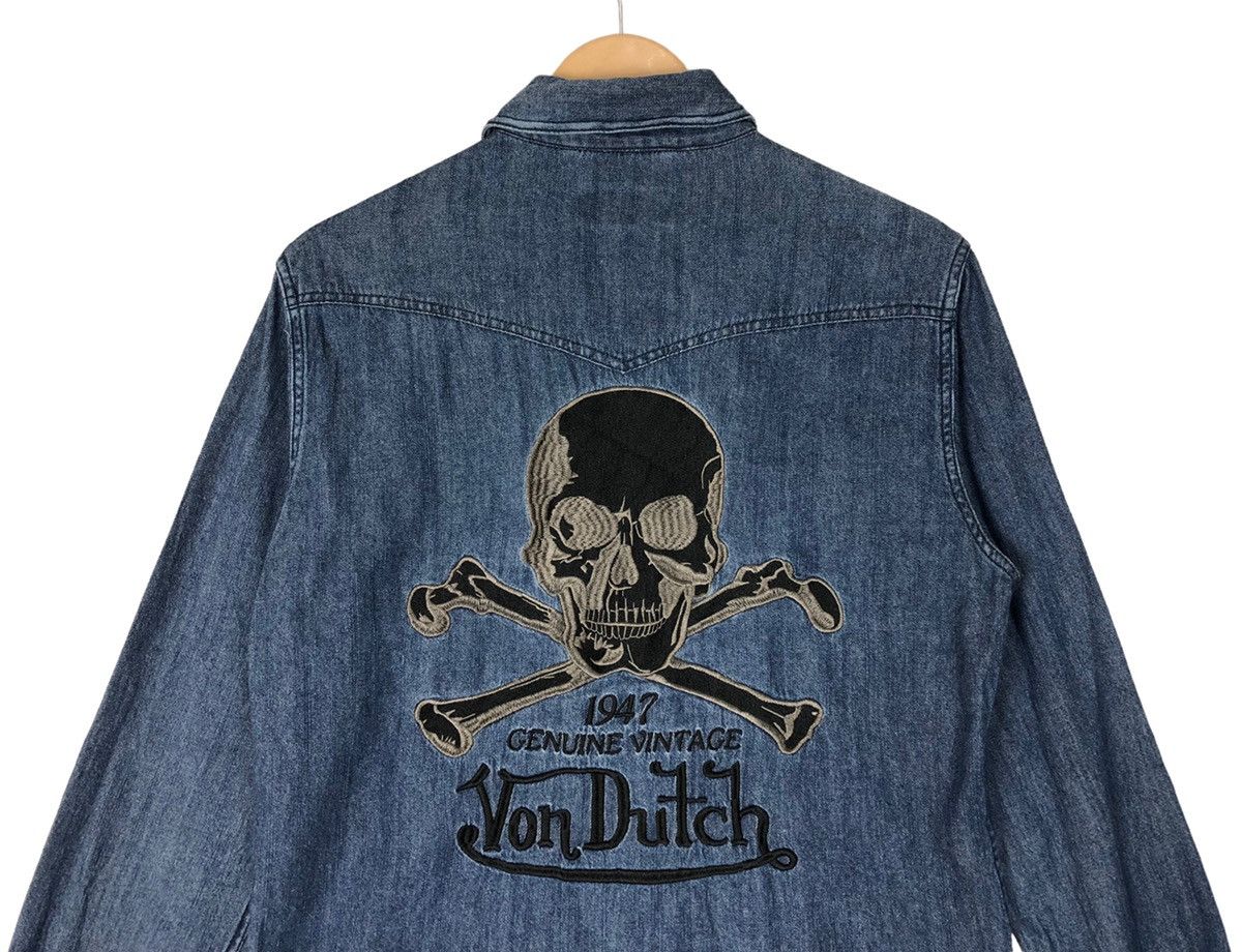Von Dutch Von Dutch Western Denim Embroidery Bones Logo Button Shirt Size US L / EU 52-54 / 3 - 1 Thumbnail
