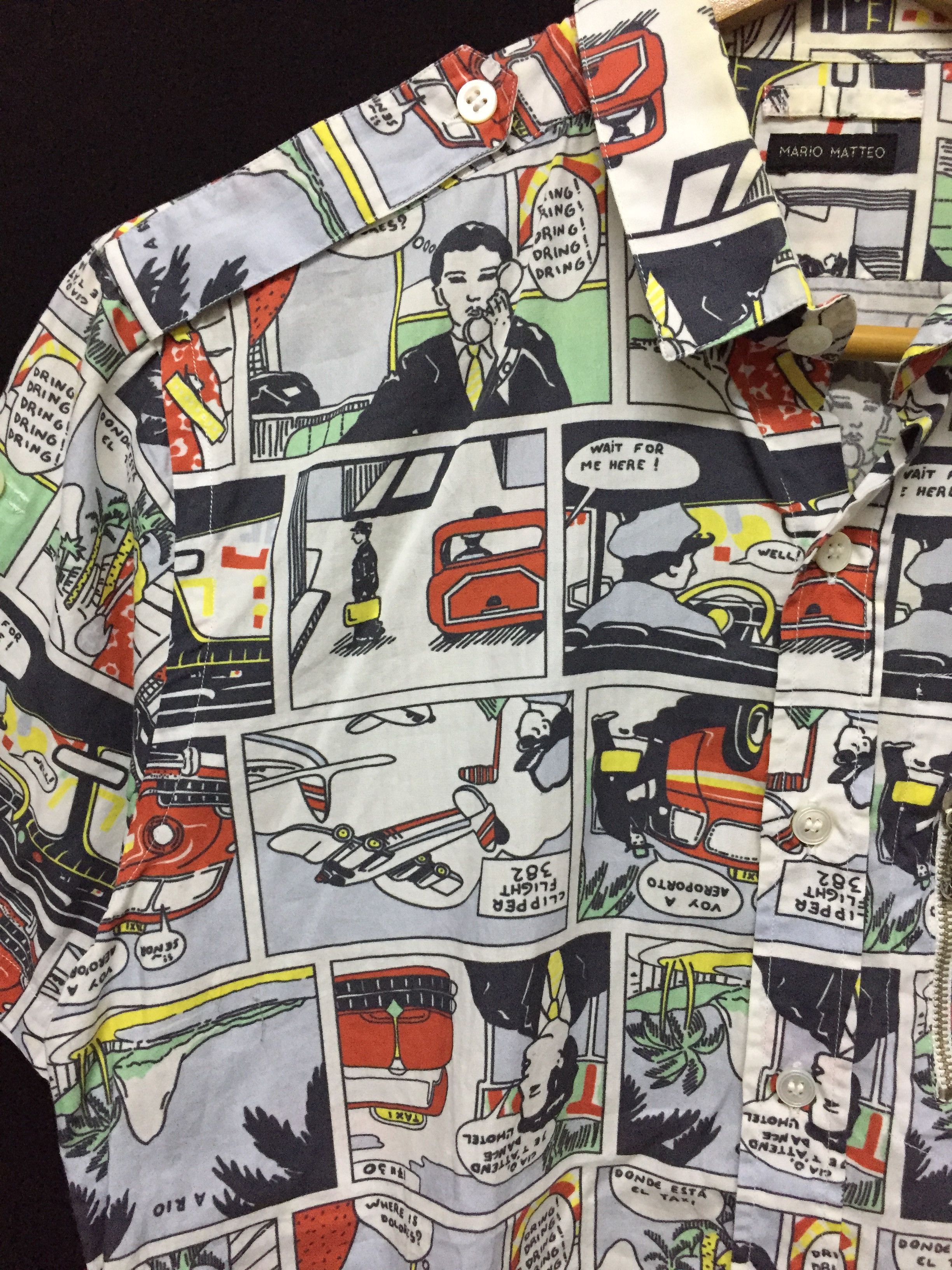 Japanese Brand Mario Matteo Made in Italy Comic print shirt Size US M / EU 48-50 / 2 - 4 Thumbnail