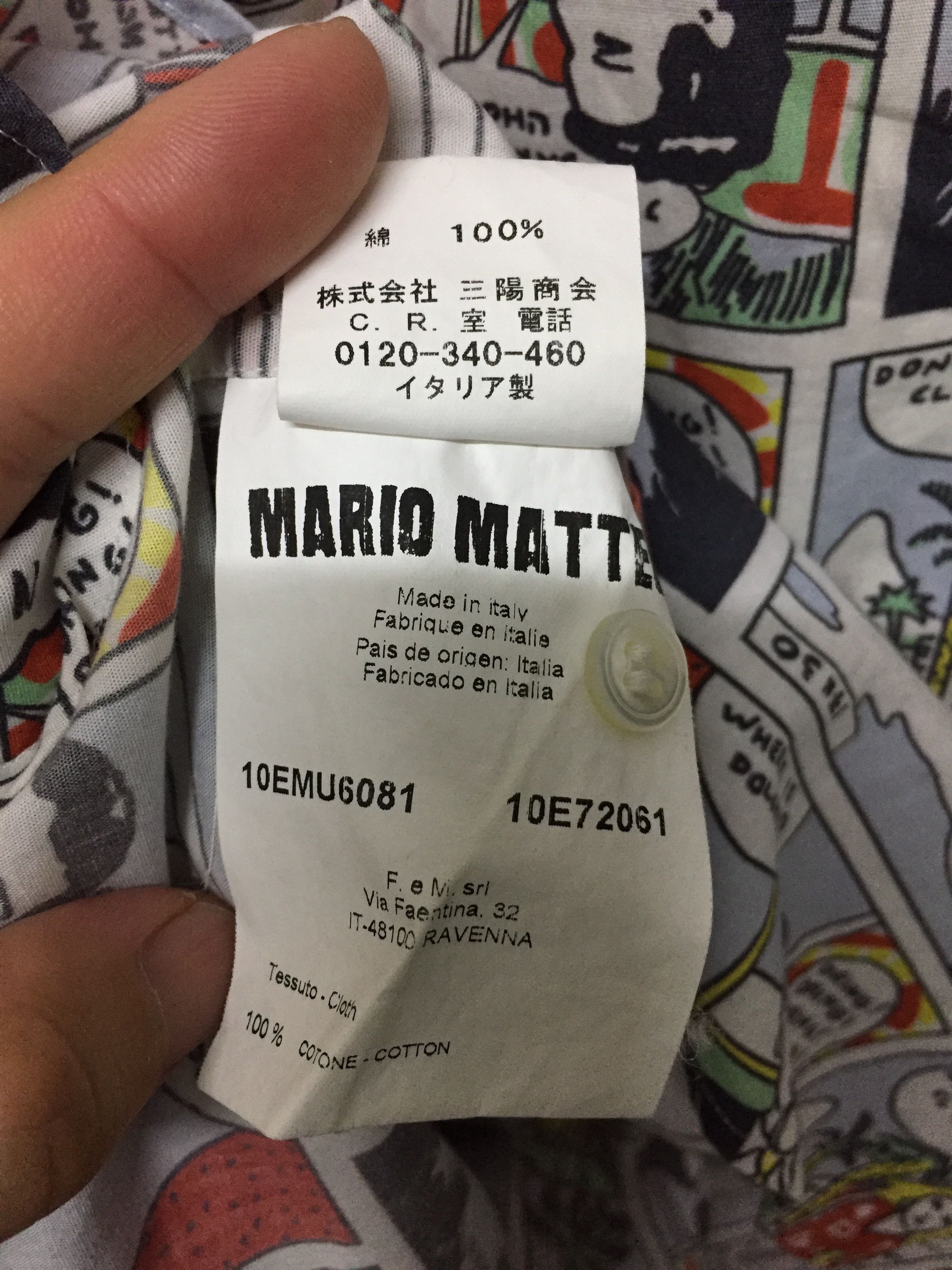 Japanese Brand Mario Matteo Made in Italy Comic print shirt Size US M / EU 48-50 / 2 - 9 Thumbnail