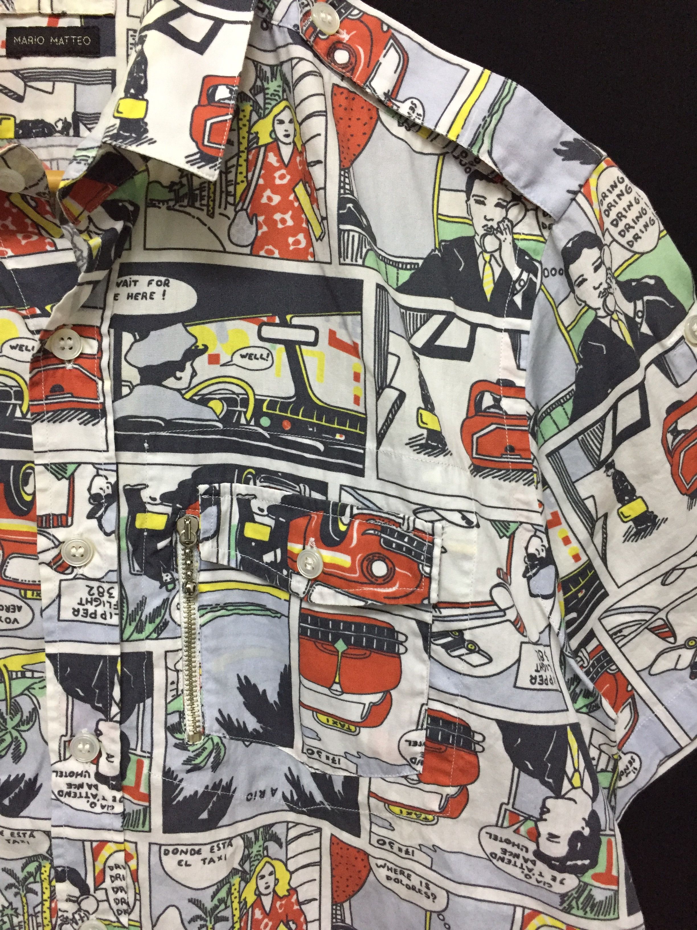 Japanese Brand Mario Matteo Made in Italy Comic print shirt Size US M / EU 48-50 / 2 - 5 Thumbnail